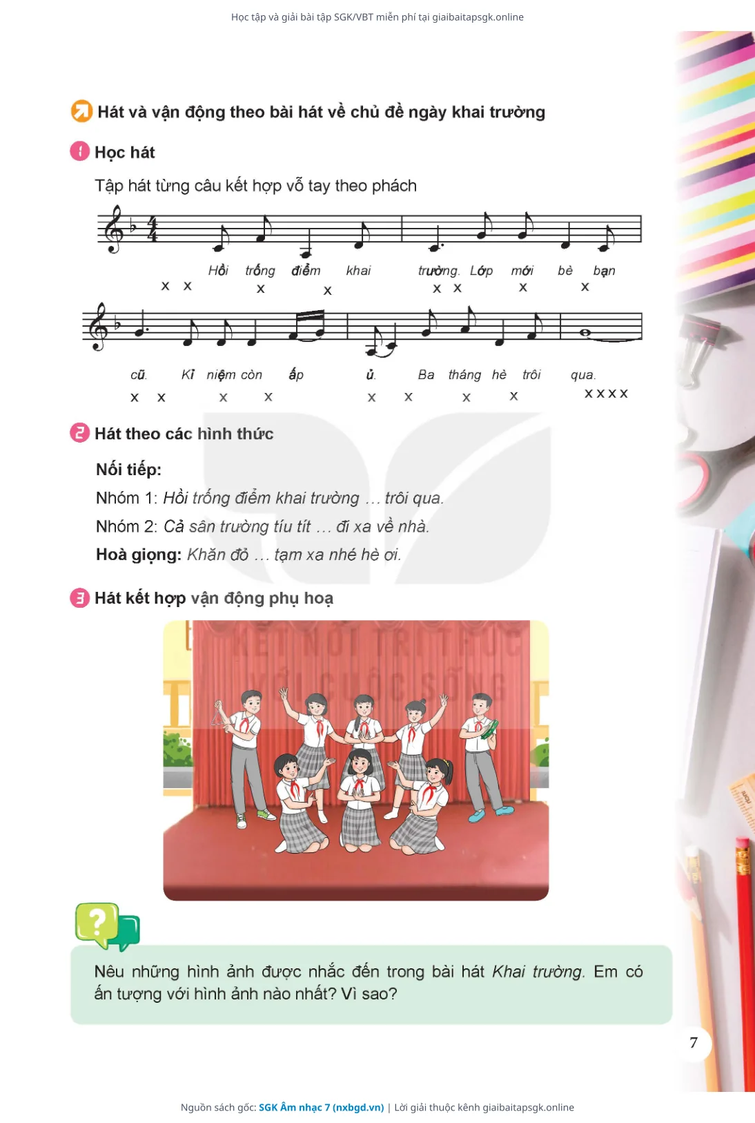 Trang 8 sách giáo khoa SGK Âm nhạc 7 thu nhỏ