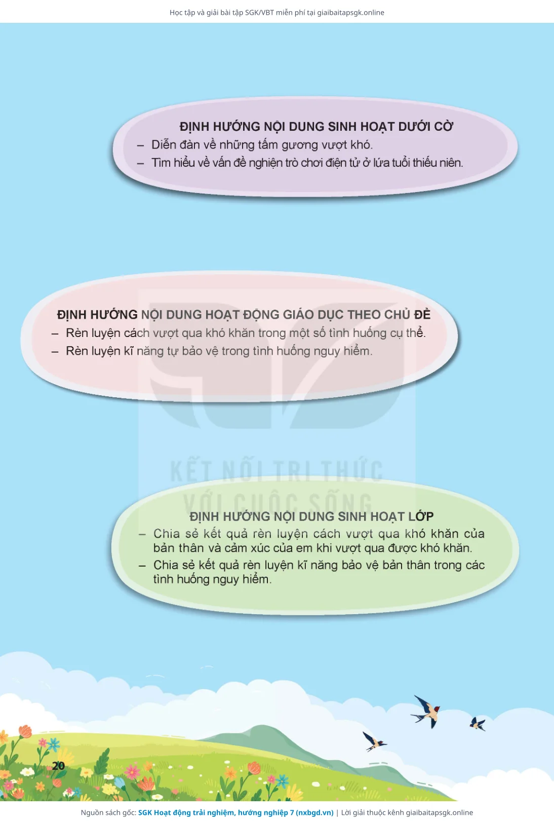 Trang 21 sách giáo khoa SGK Hoạt động trải nghiệm, hướng nghiệp 7 bản chuẩn