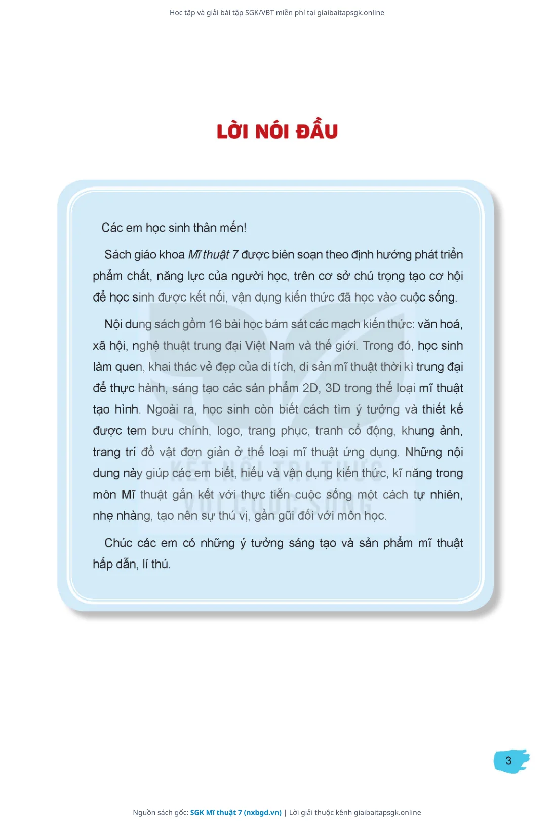 Trang 4 sách giáo khoa SGK Mĩ thuật 7 thu nhỏ