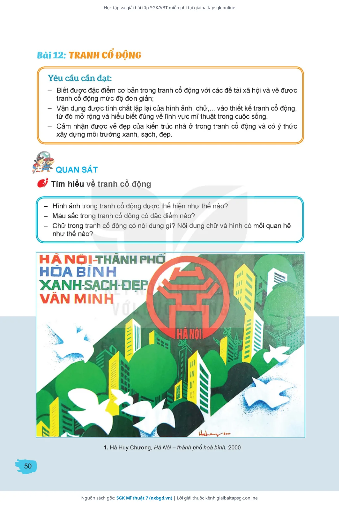 Trang 51 sách giáo khoa SGK Mĩ thuật 7 thu nhỏ