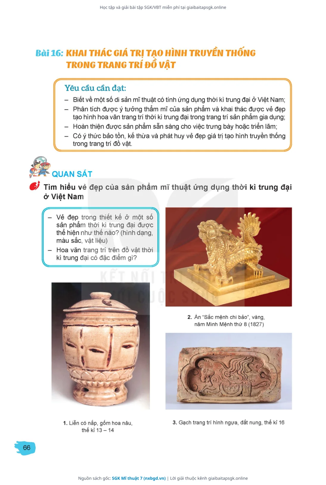 Trang 67 sách giáo khoa SGK Mĩ thuật 7 thu nhỏ