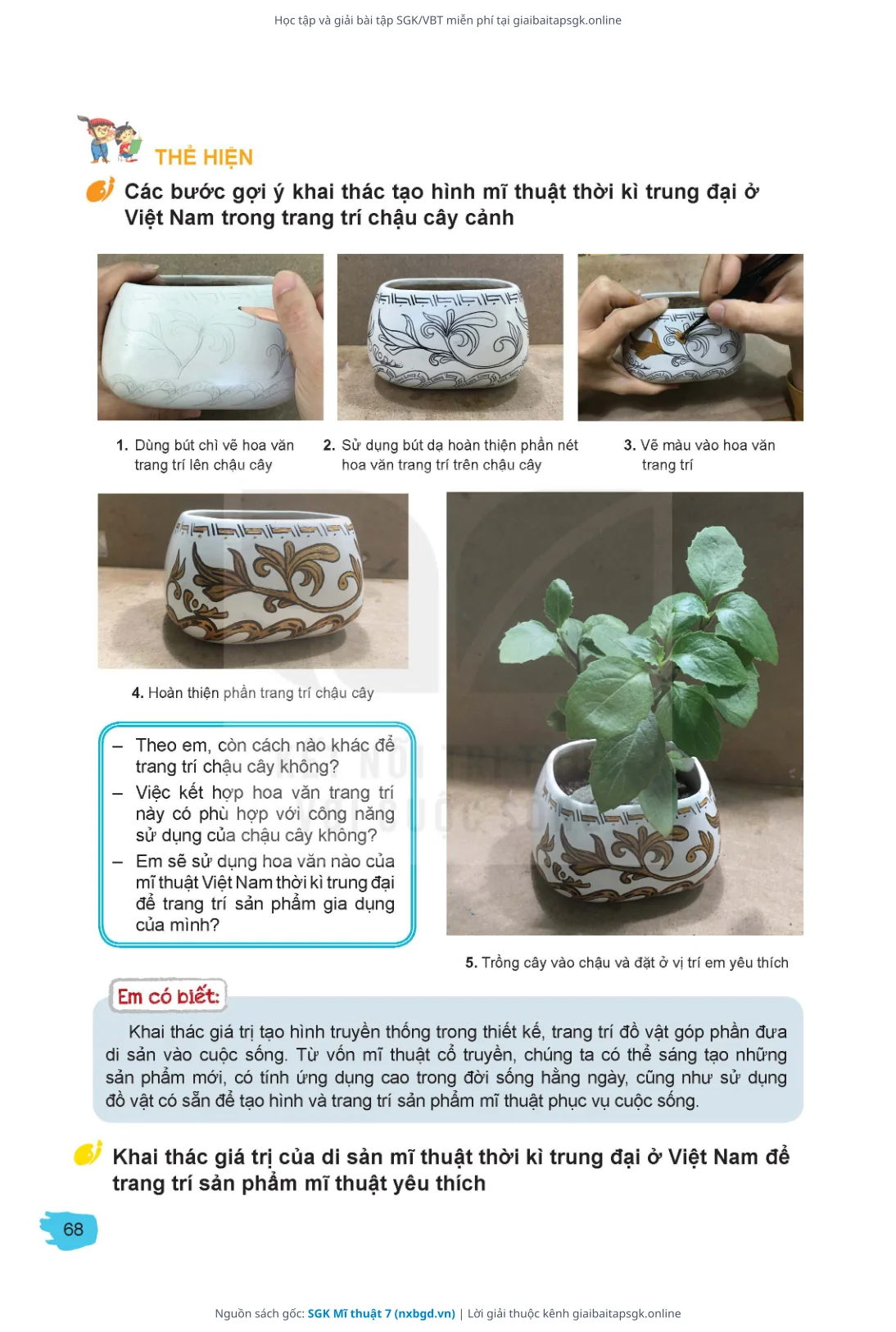 Trang 69 sách giáo khoa SGK Mĩ thuật 7 thu nhỏ