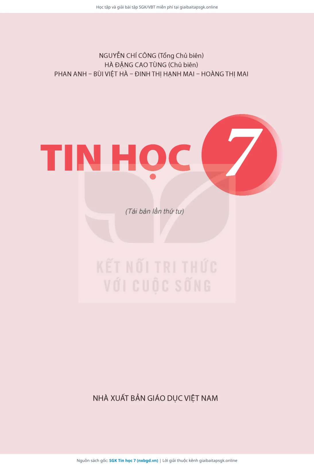 Trang 2 sách giáo khoa SGK Tin học 7 thu nhỏ