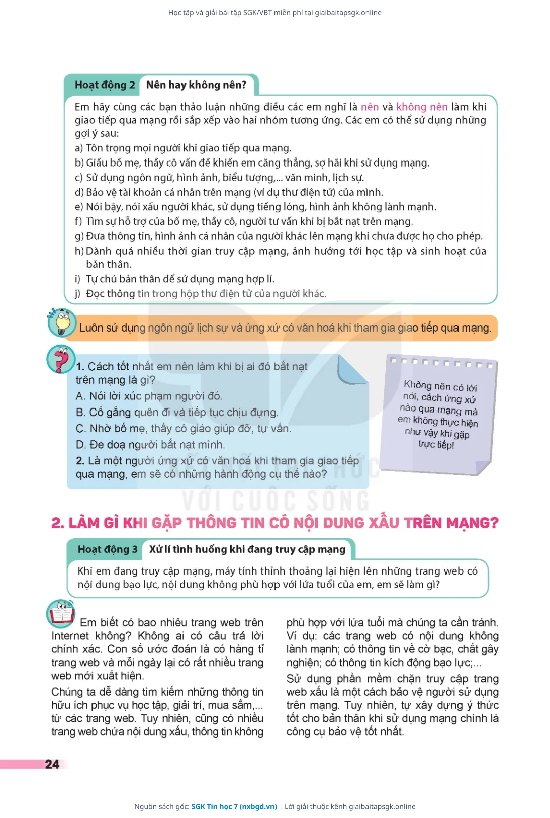 Trang 25 sách giáo khoa SGK Tin học 7 thu nhỏ