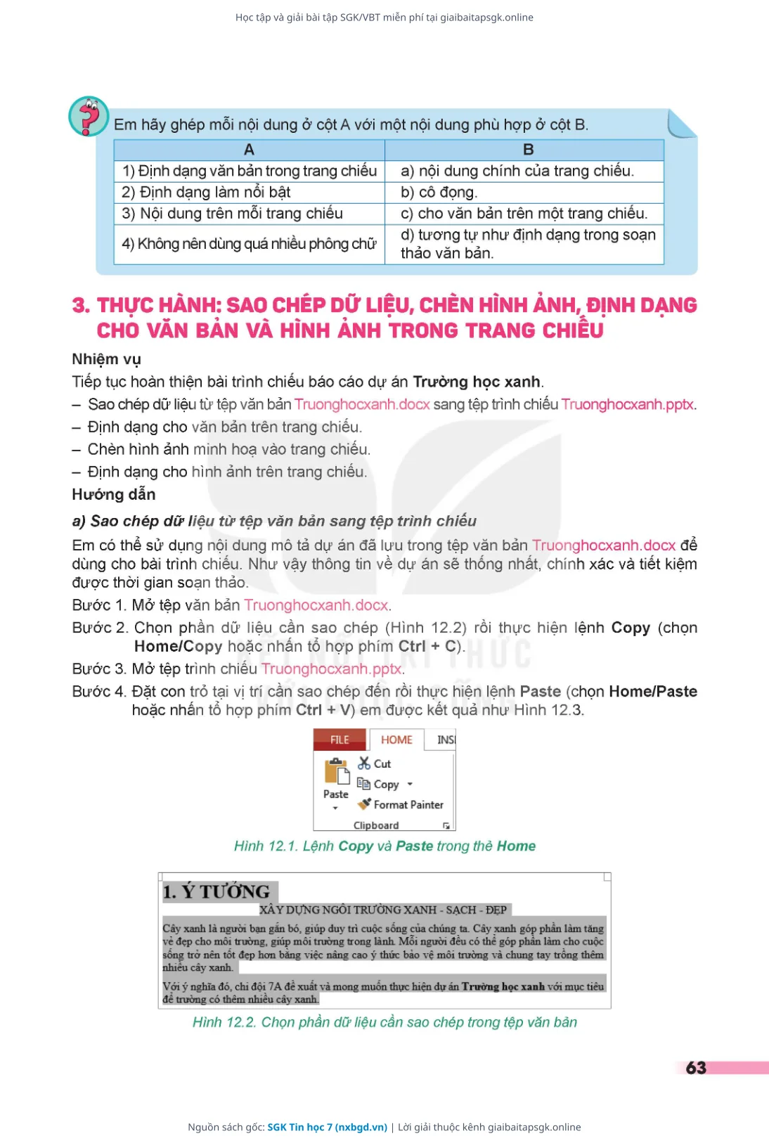 Trang 64 sách giáo khoa SGK Tin học 7 thu nhỏ