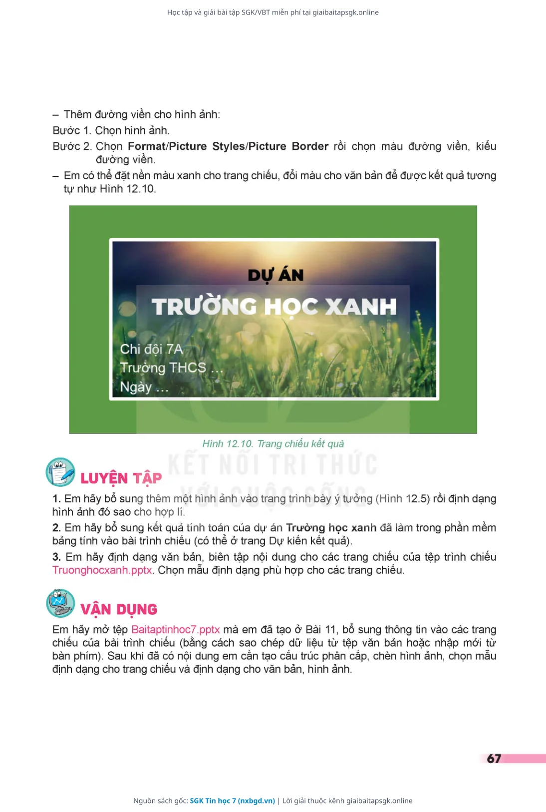 Trang 68 sách giáo khoa SGK Tin học 7 thu nhỏ