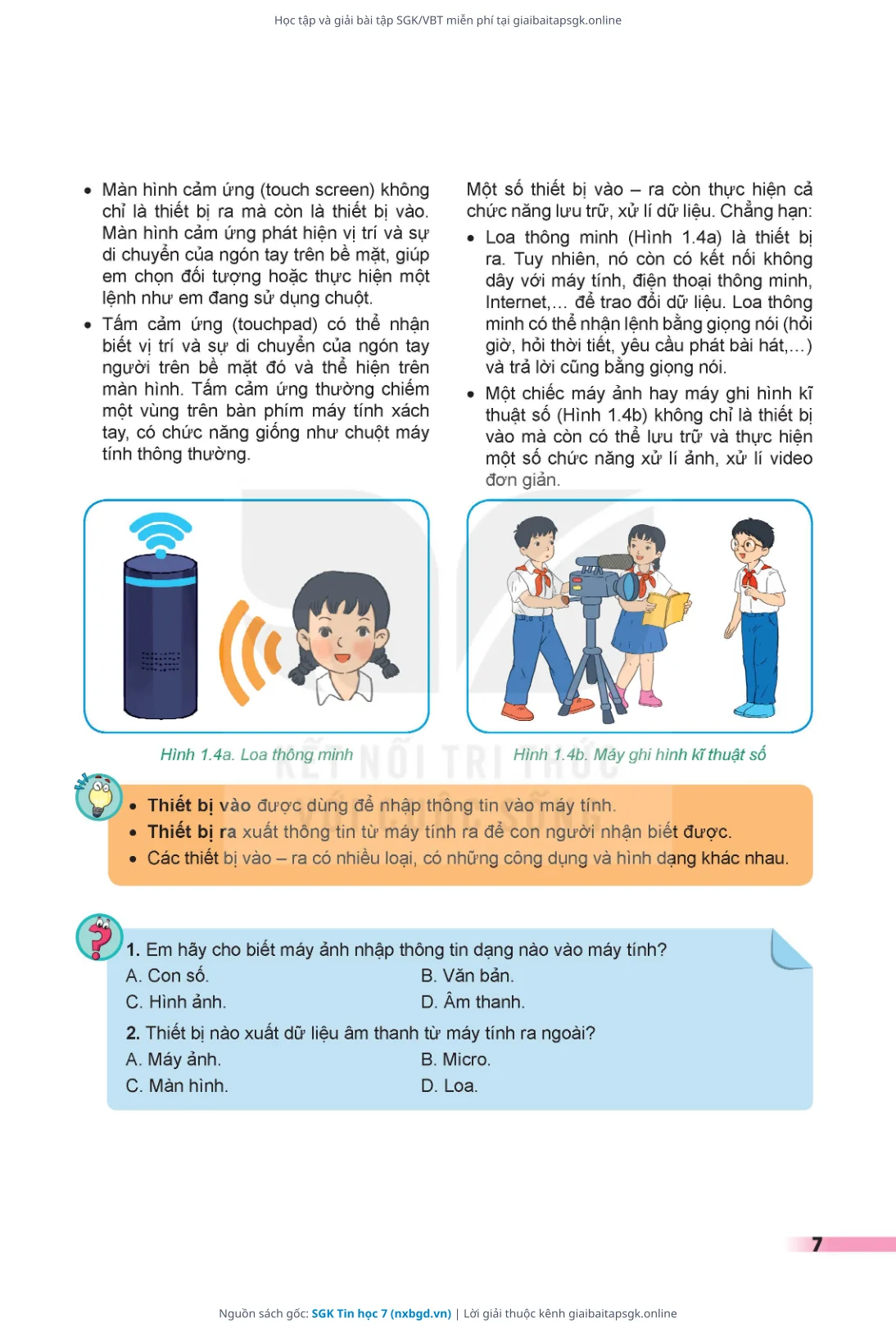 Trang 8 sách giáo khoa SGK Tin học 7 thu nhỏ