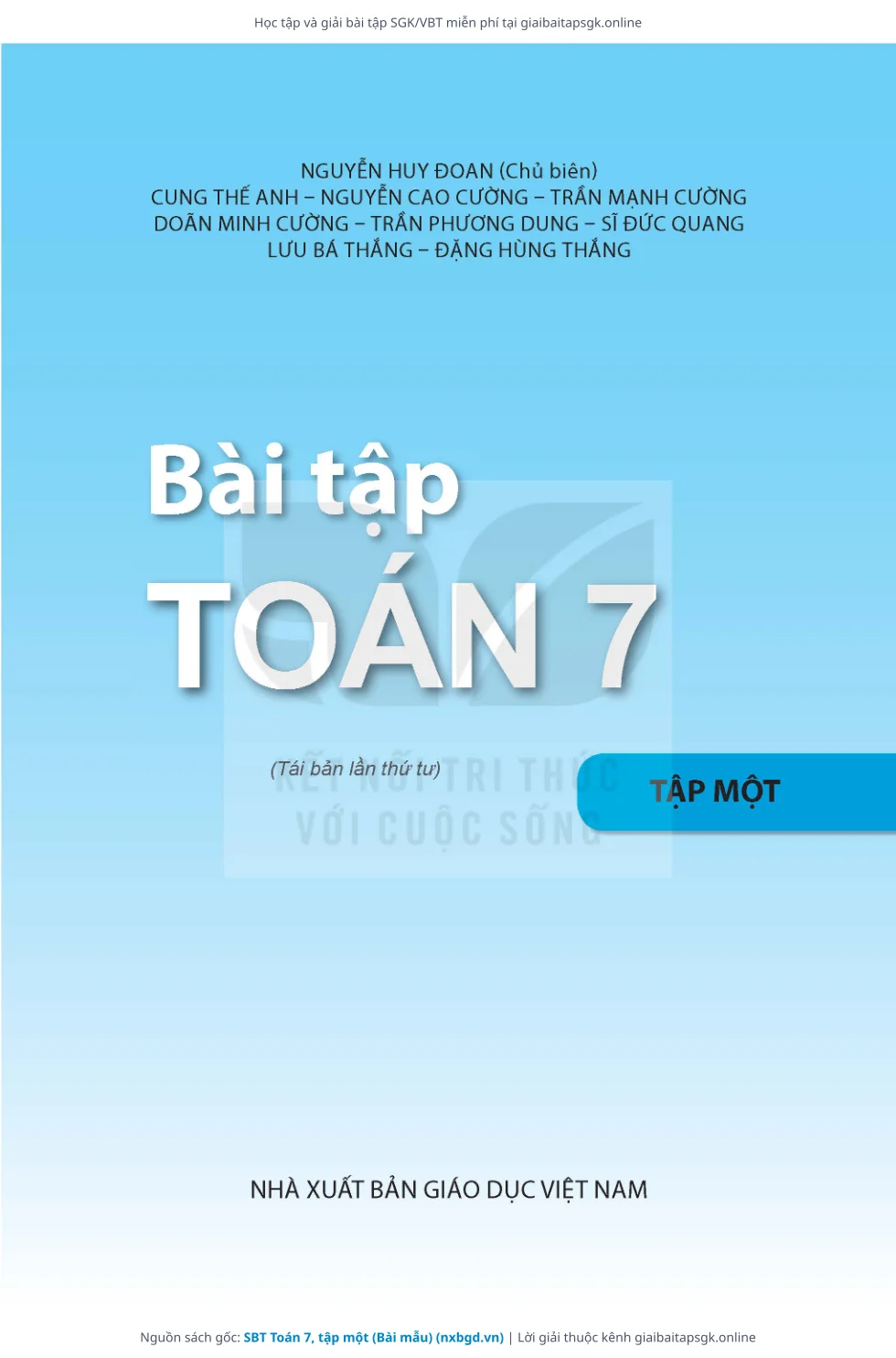 Trang 2 sách giáo khoa SBT Toán 7, tập một (Bài mẫu) thu nhỏ