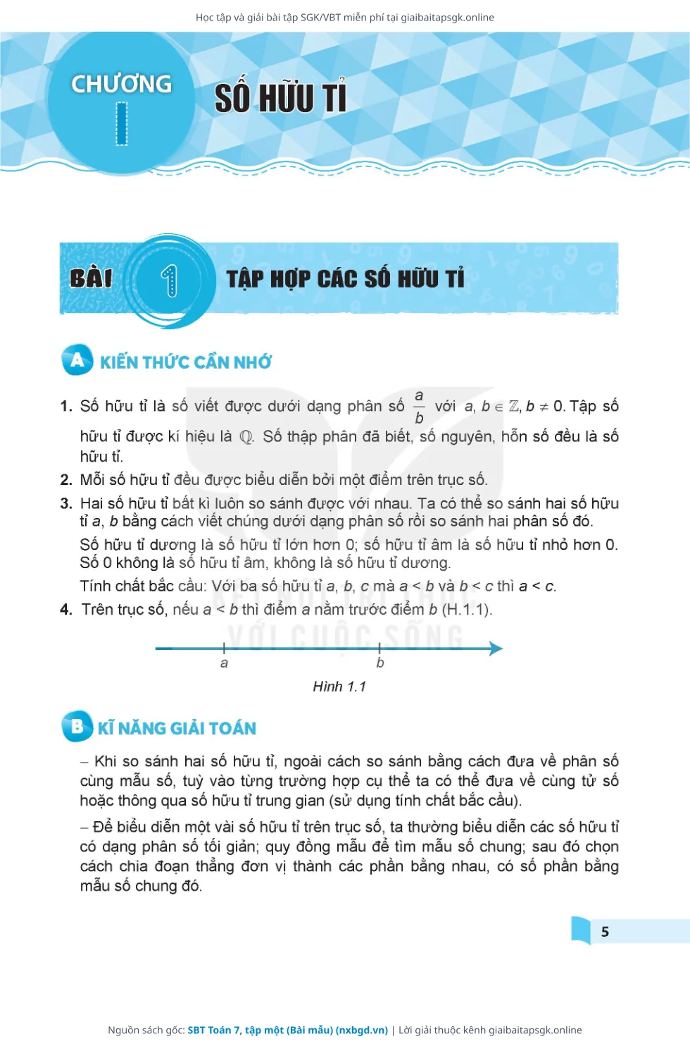 Trang 6 sách giáo khoa SBT Toán 7, tập một (Bài mẫu) thu nhỏ