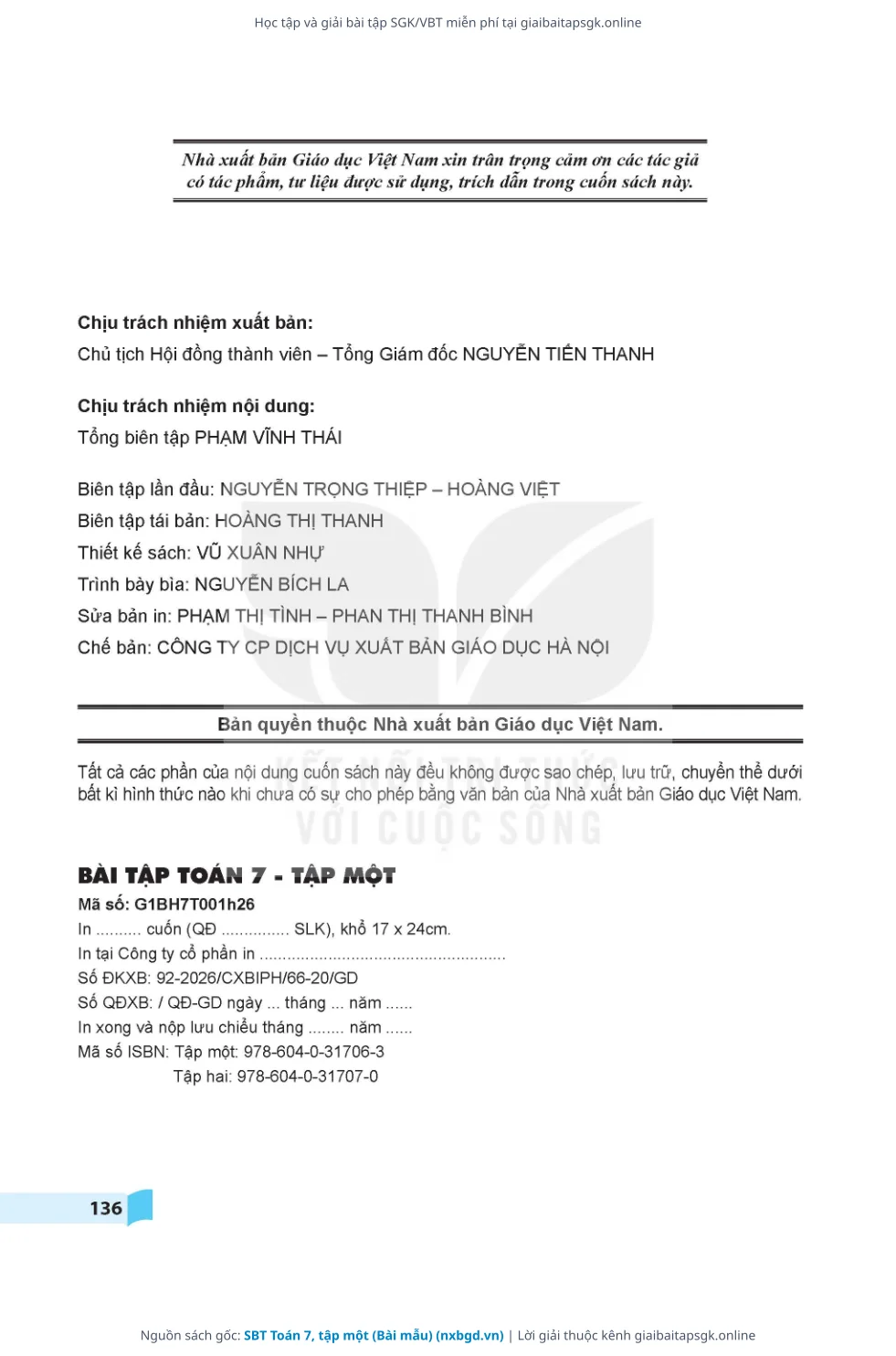 Trang 7 sách giáo khoa SBT Toán 7, tập một (Bài mẫu) thu nhỏ