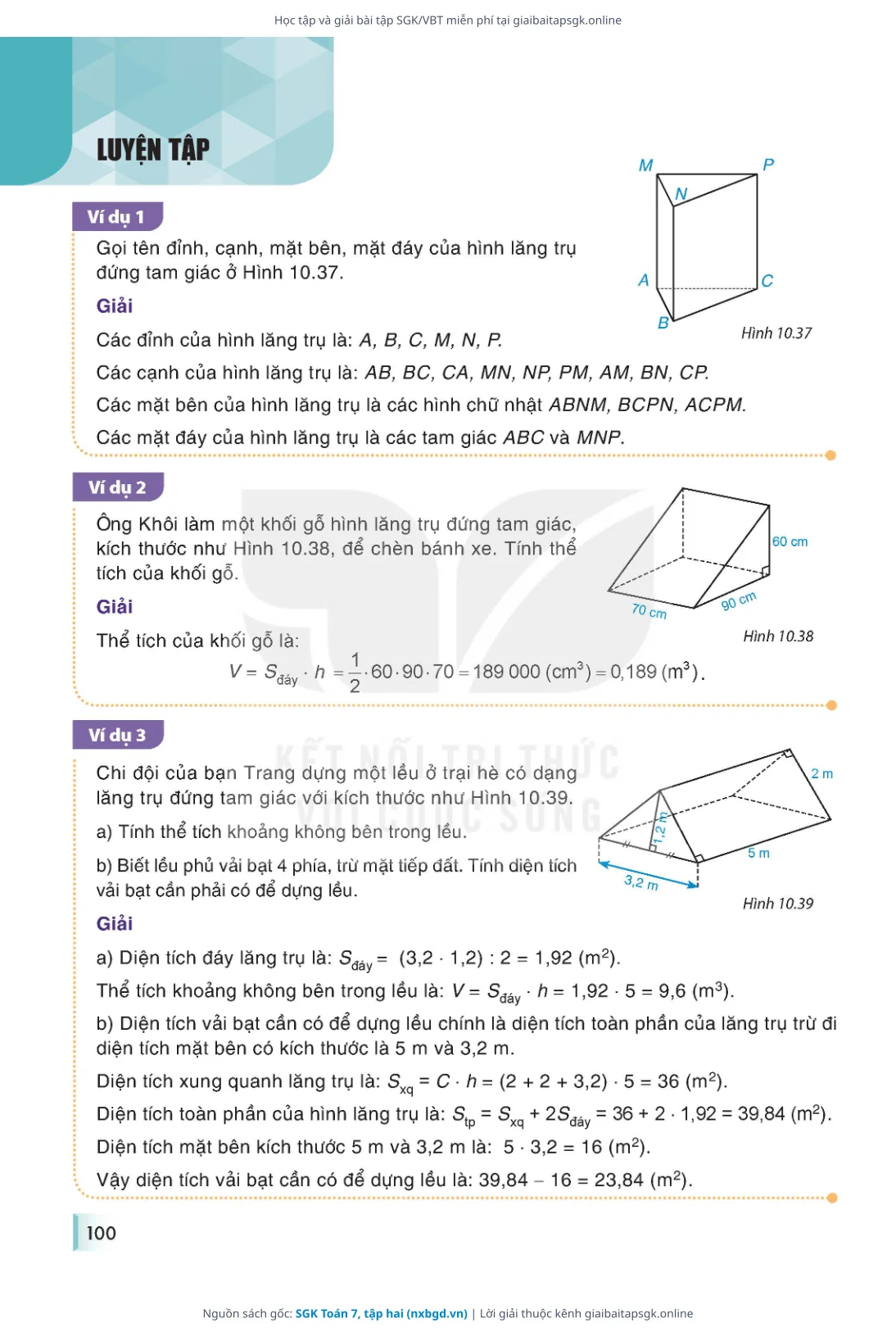 Trang 101 sách giáo khoa SGK Toán 7, tập hai thu nhỏ