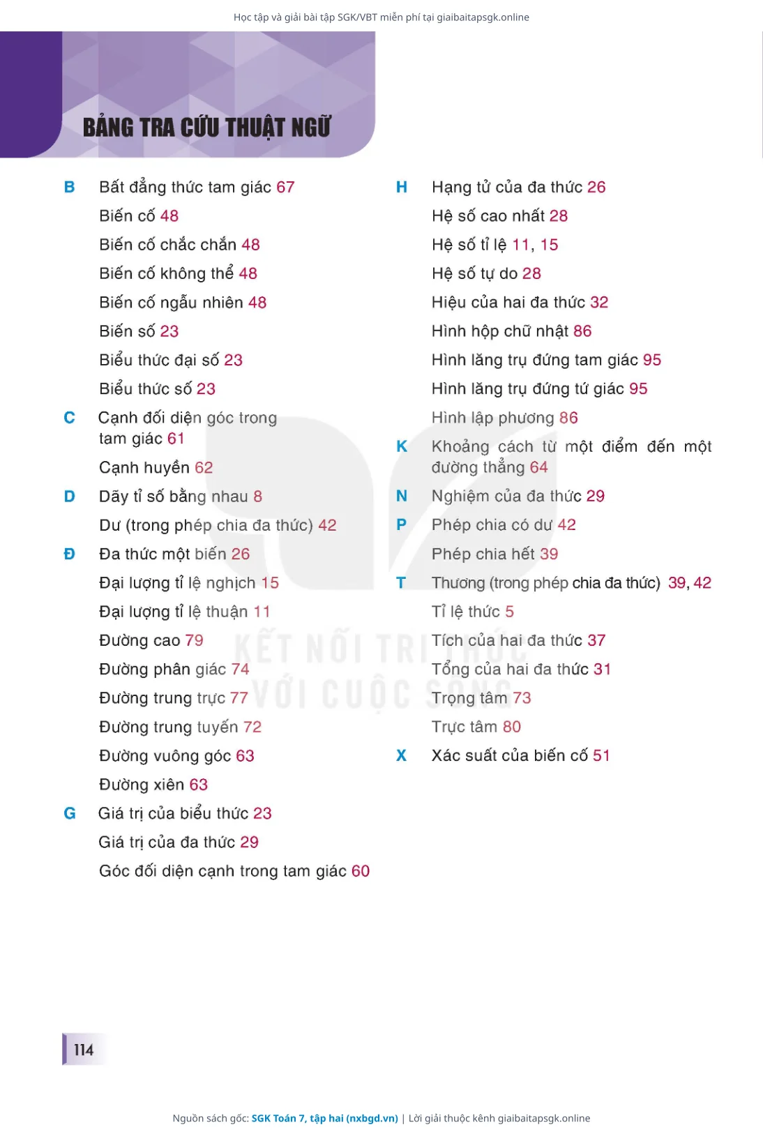 Trang 115 sách giáo khoa SGK Toán 7, tập hai thu nhỏ