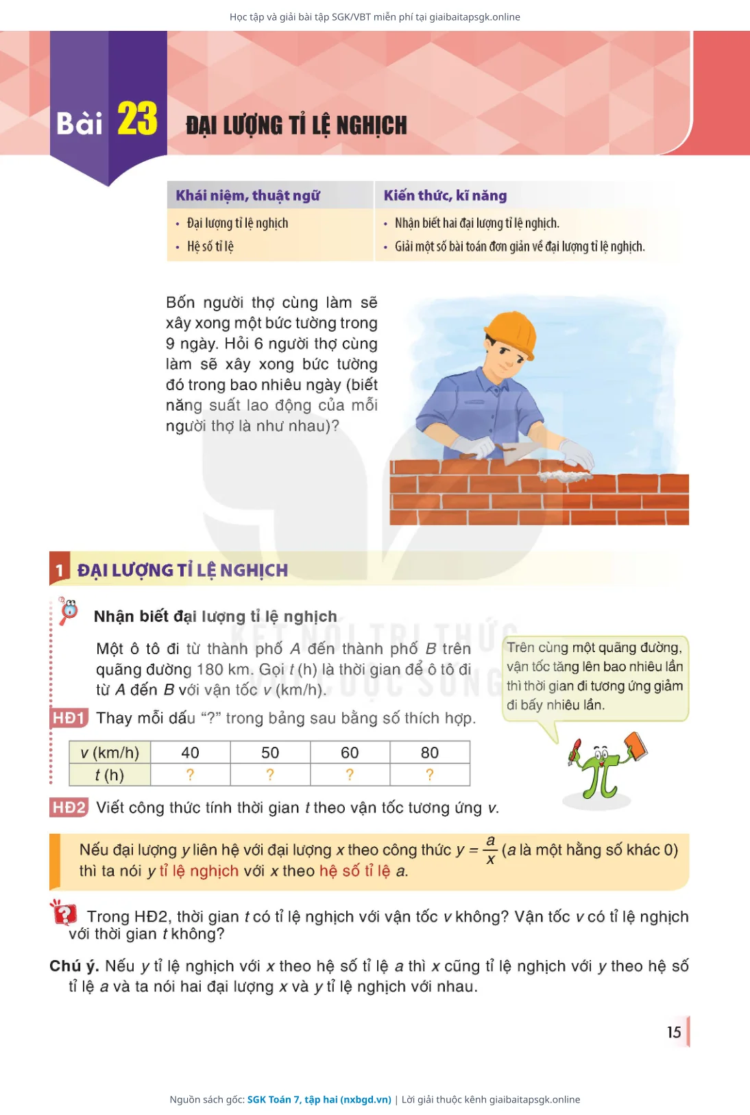 Trang 16 sách giáo khoa SGK Toán 7, tập hai thu nhỏ