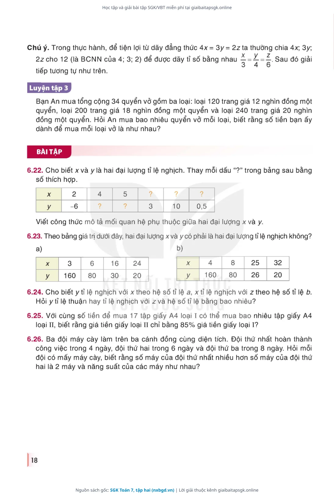 Trang 19 sách giáo khoa SGK Toán 7, tập hai thu nhỏ