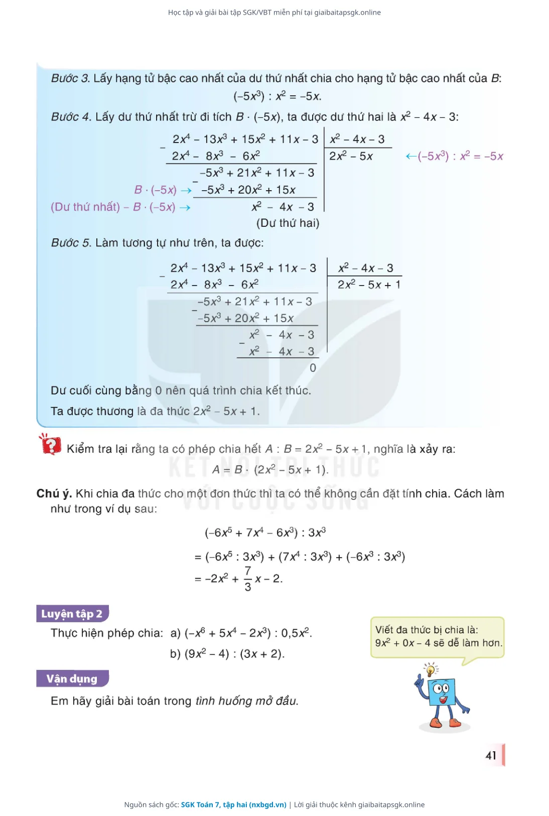 Trang 42 sách giáo khoa SGK Toán 7, tập hai thu nhỏ