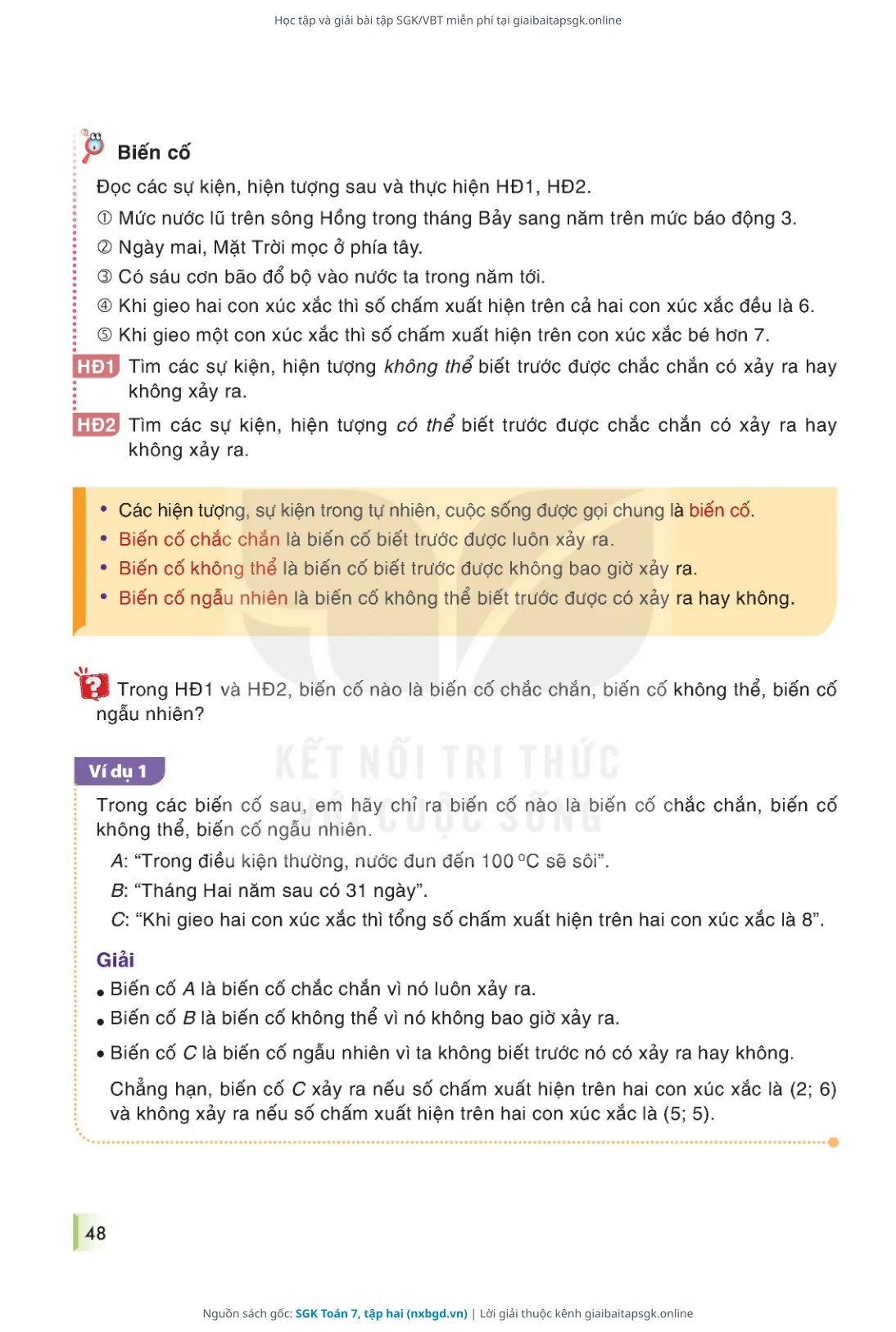 Trang 49 sách giáo khoa SGK Toán 7, tập hai thu nhỏ