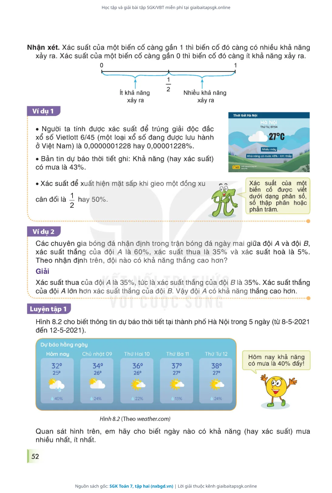 Trang 53 sách giáo khoa SGK Toán 7, tập hai thu nhỏ