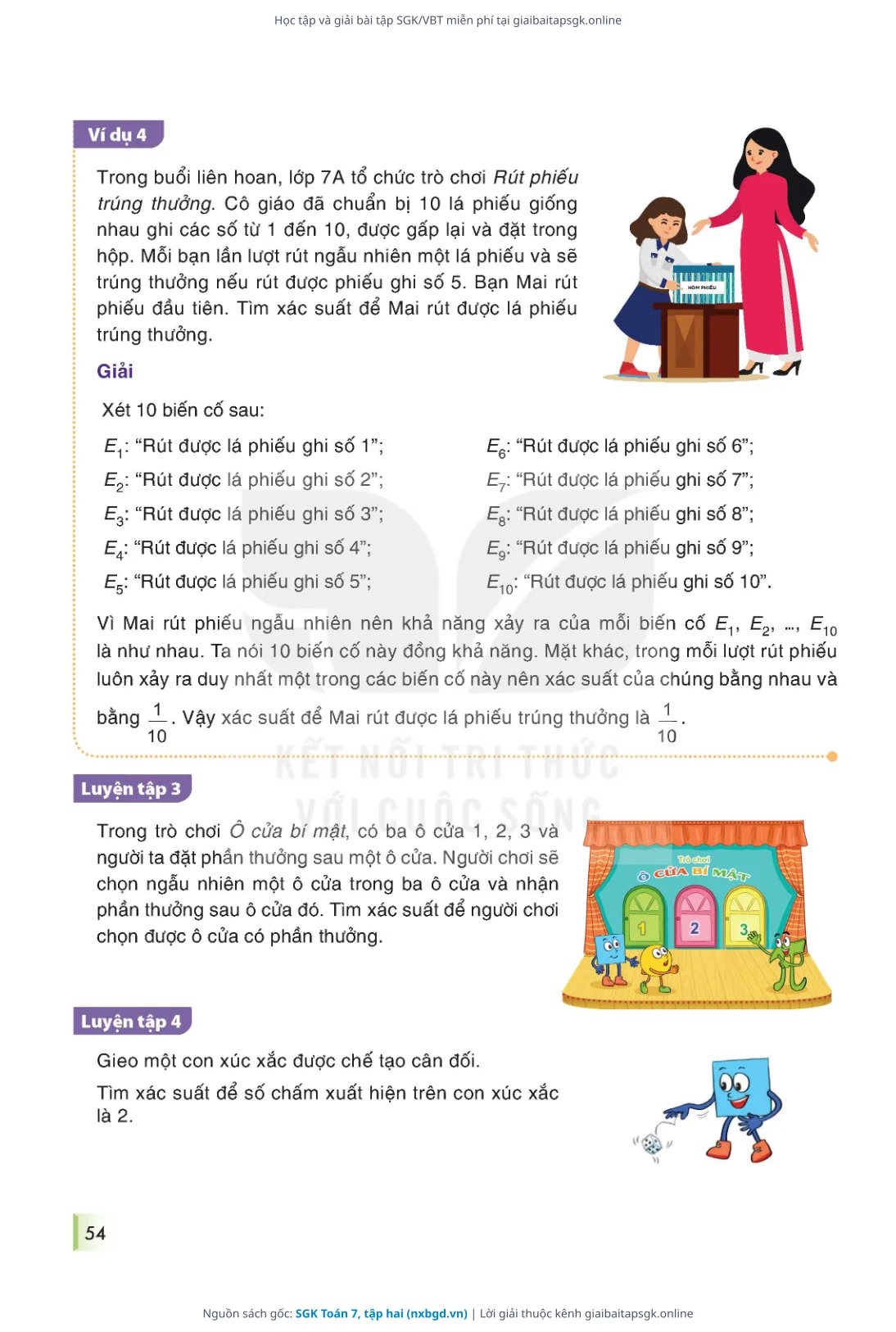 Trang 55 sách giáo khoa SGK Toán 7, tập hai thu nhỏ