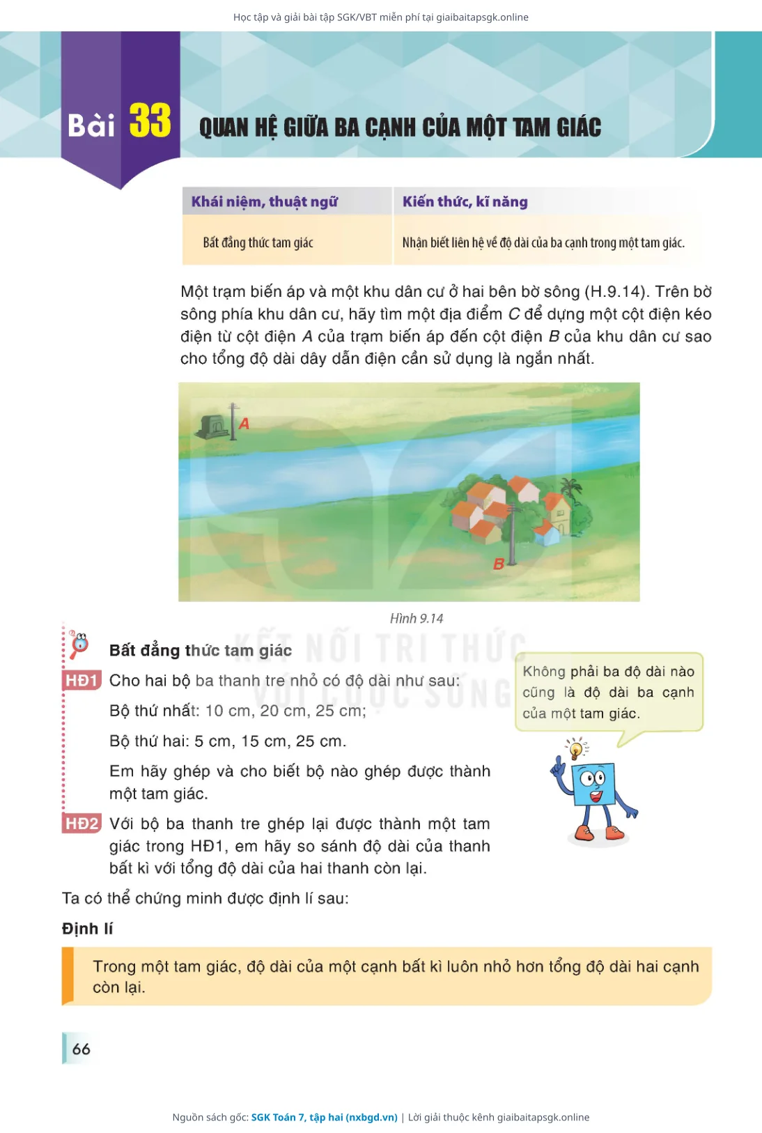 Trang 67 sách giáo khoa SGK Toán 7, tập hai thu nhỏ