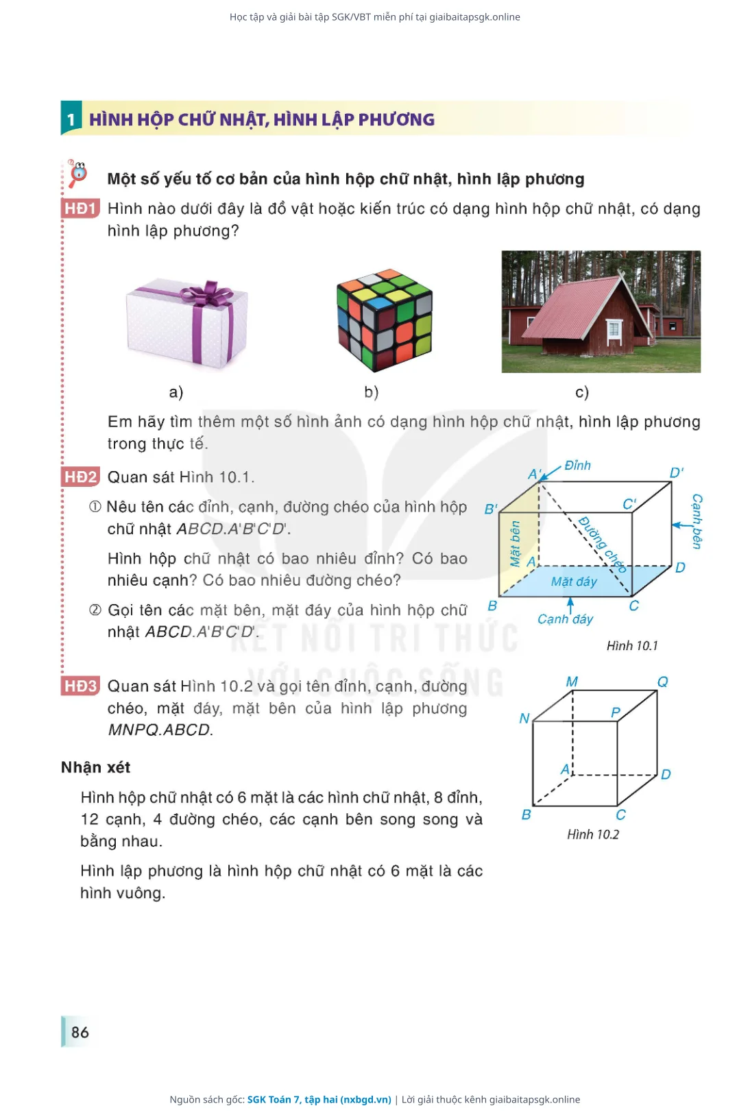 Trang 87 sách giáo khoa SGK Toán 7, tập hai thu nhỏ