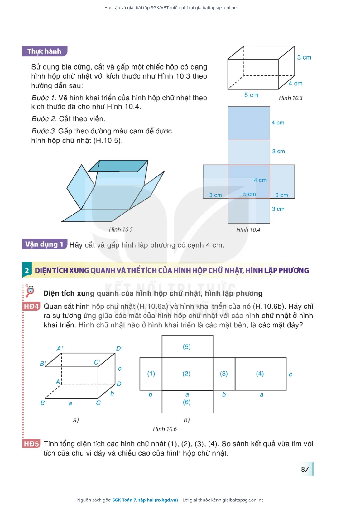 Trang 88 sách giáo khoa SGK Toán 7, tập hai thu nhỏ