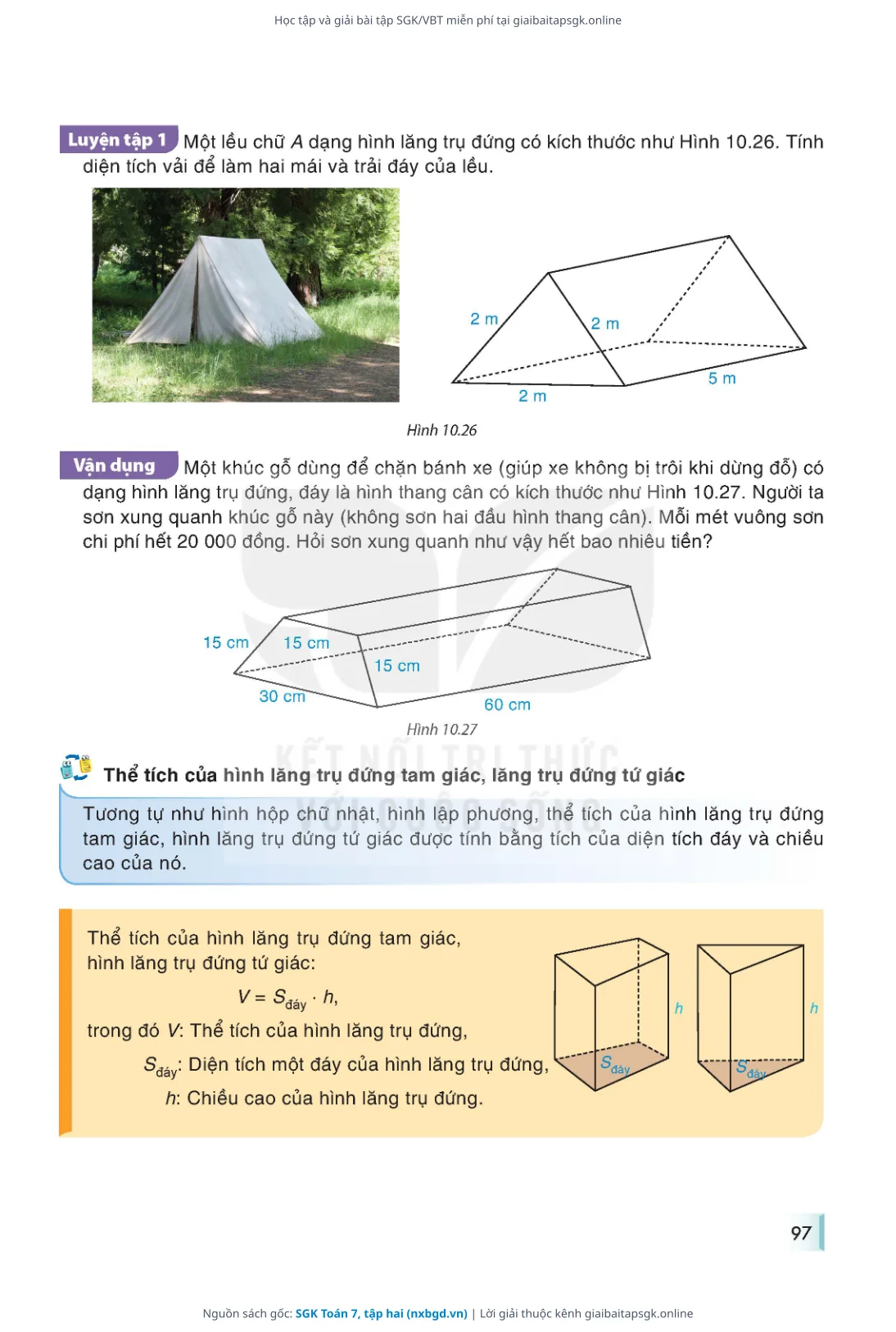 Trang 98 sách giáo khoa SGK Toán 7, tập hai thu nhỏ