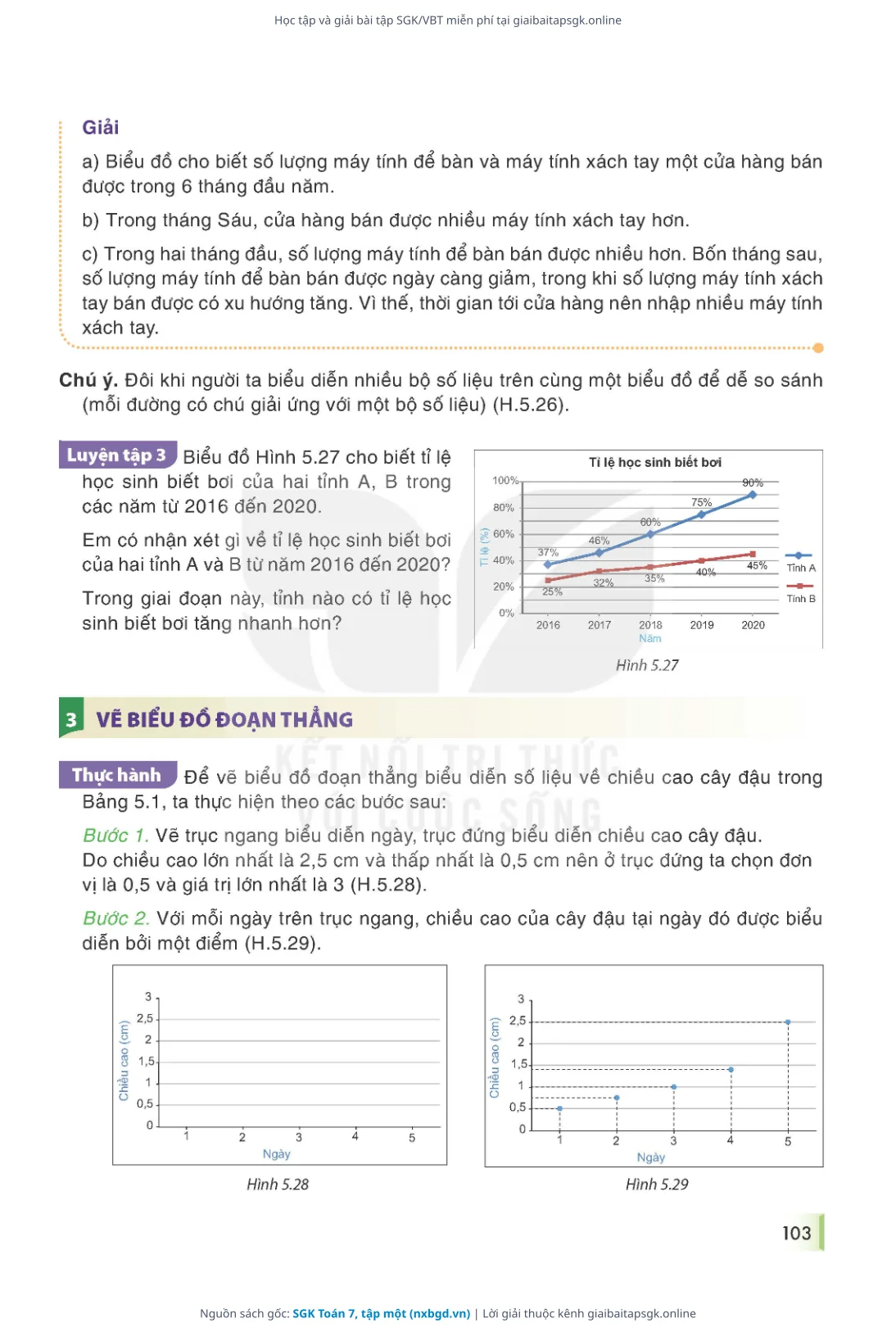 Trang 104 sách giáo khoa SGK Toán 7, tập một thu nhỏ