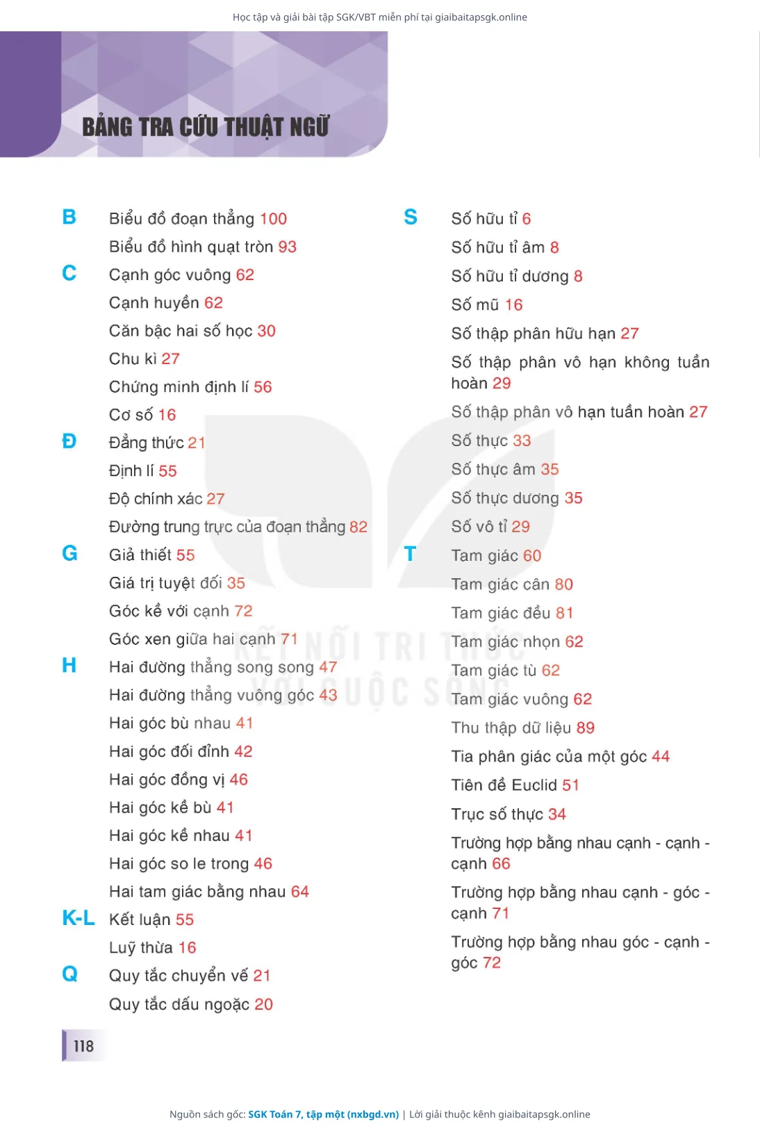 Trang 119 sách giáo khoa SGK Toán 7, tập một thu nhỏ