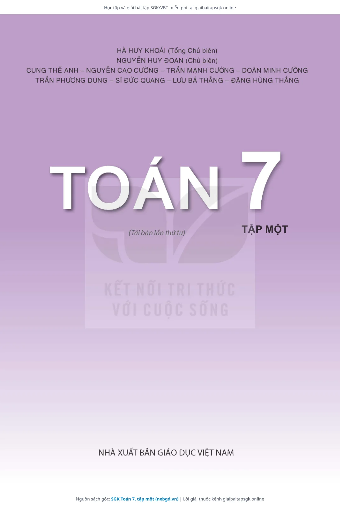 Trang 2 sách giáo khoa SGK Toán 7, tập một thu nhỏ