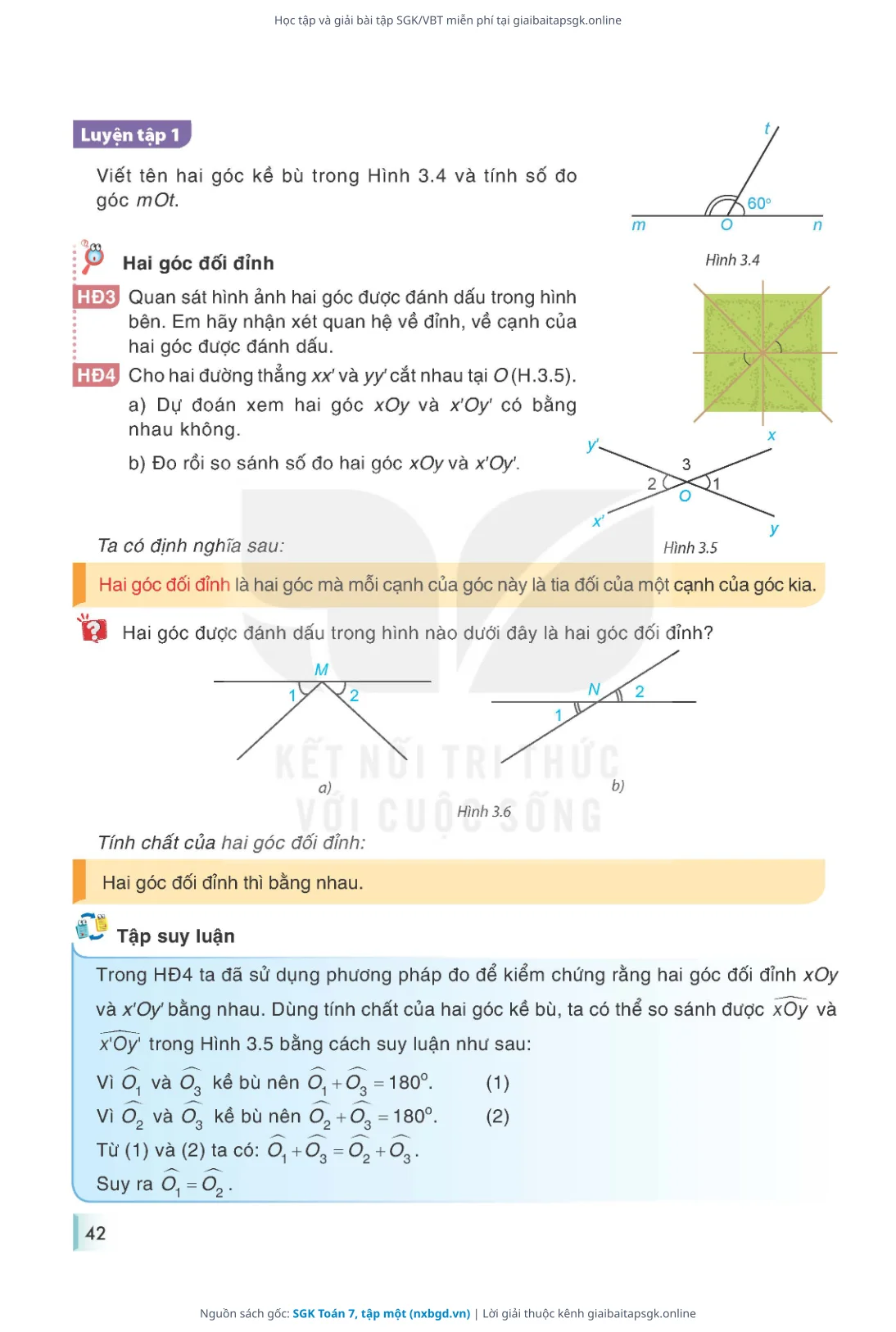 Trang 43 sách giáo khoa SGK Toán 7, tập một thu nhỏ