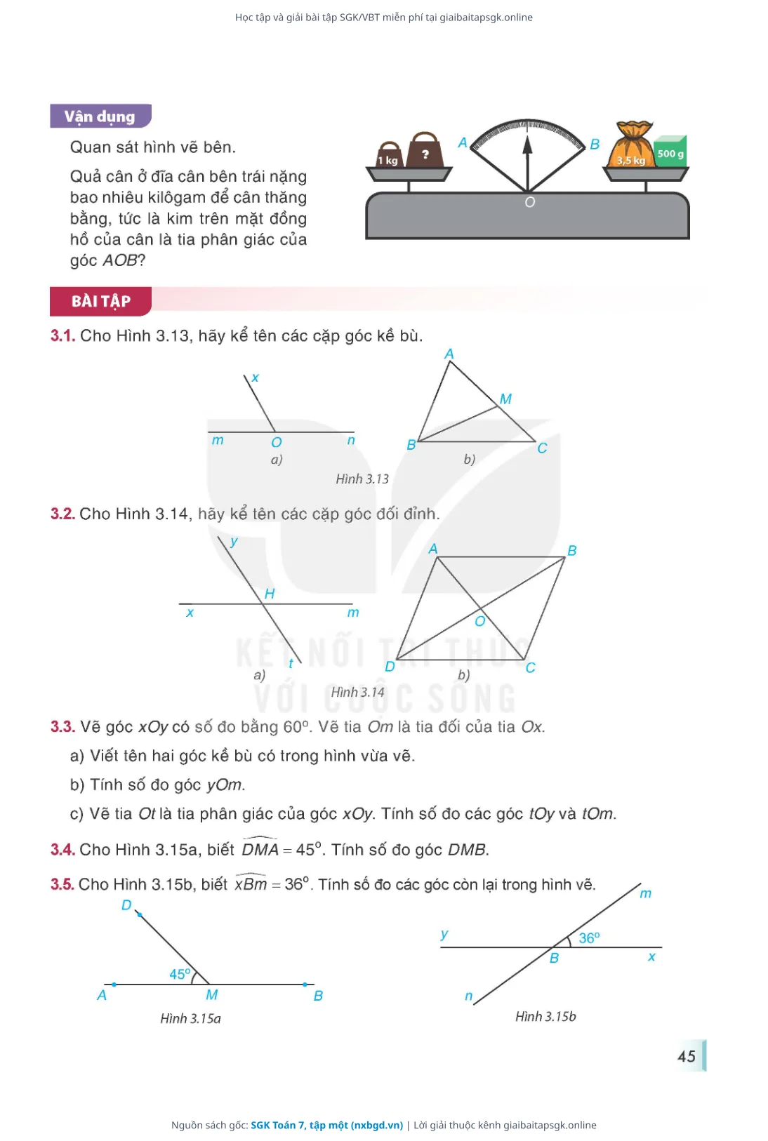 Trang 46 sách giáo khoa SGK Toán 7, tập một thu nhỏ