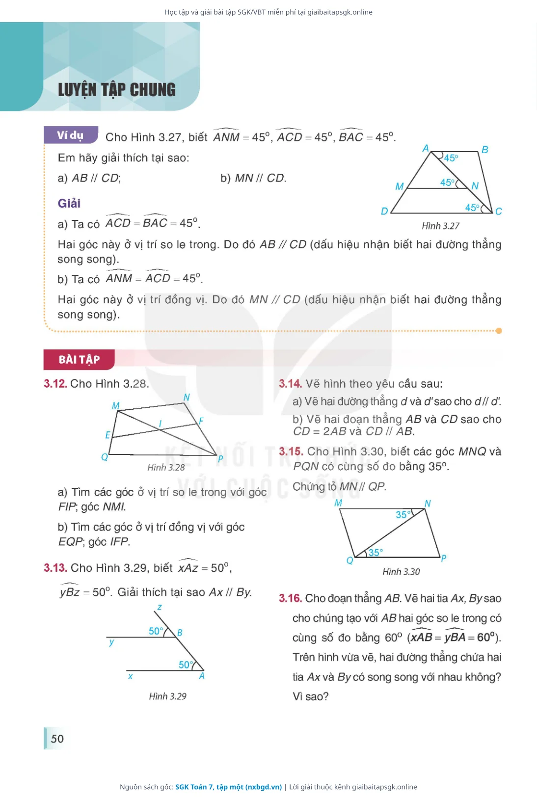 Trang 51 sách giáo khoa SGK Toán 7, tập một thu nhỏ