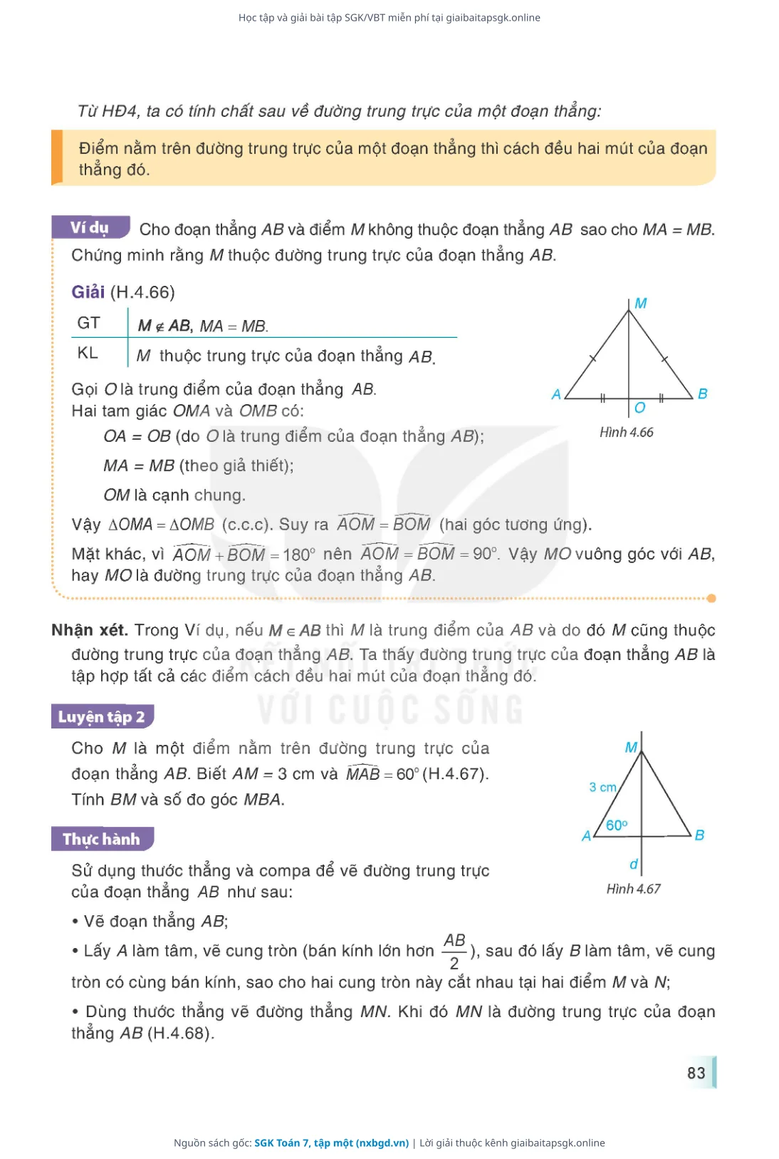 Trang 84 sách giáo khoa SGK Toán 7, tập một thu nhỏ