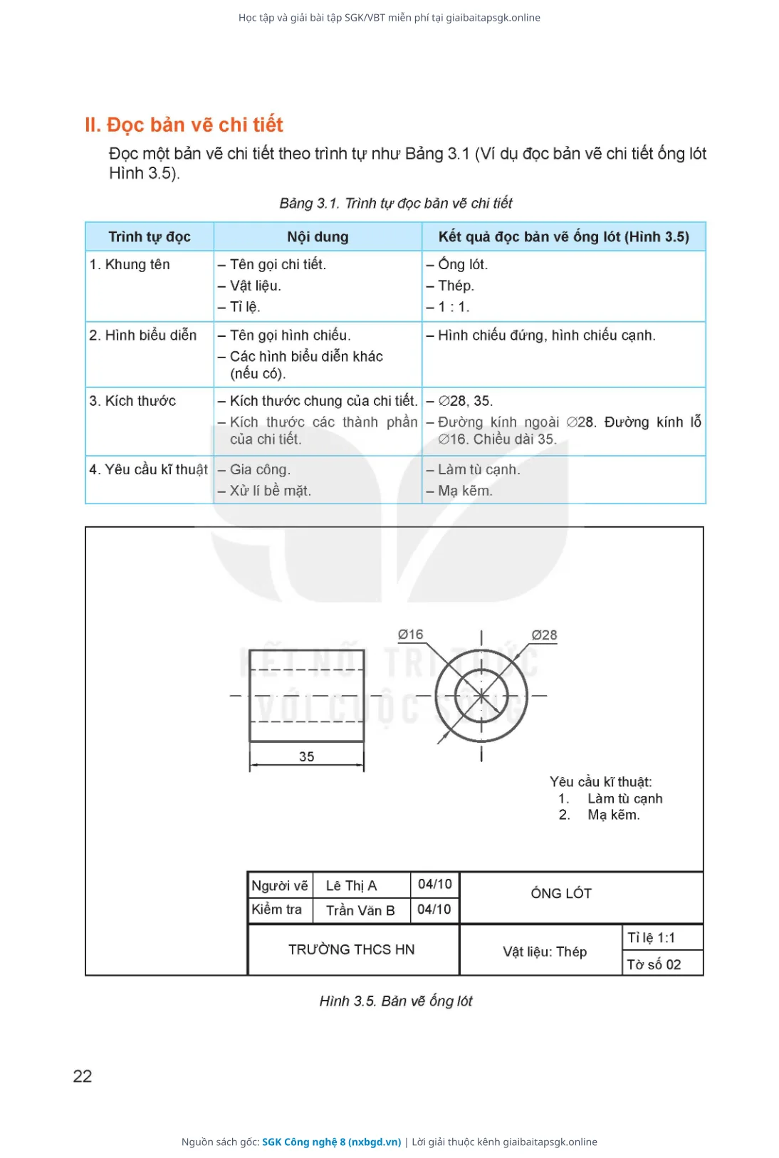 Trang 23 sách giáo khoa SGK Công nghệ 8 bản chuẩn