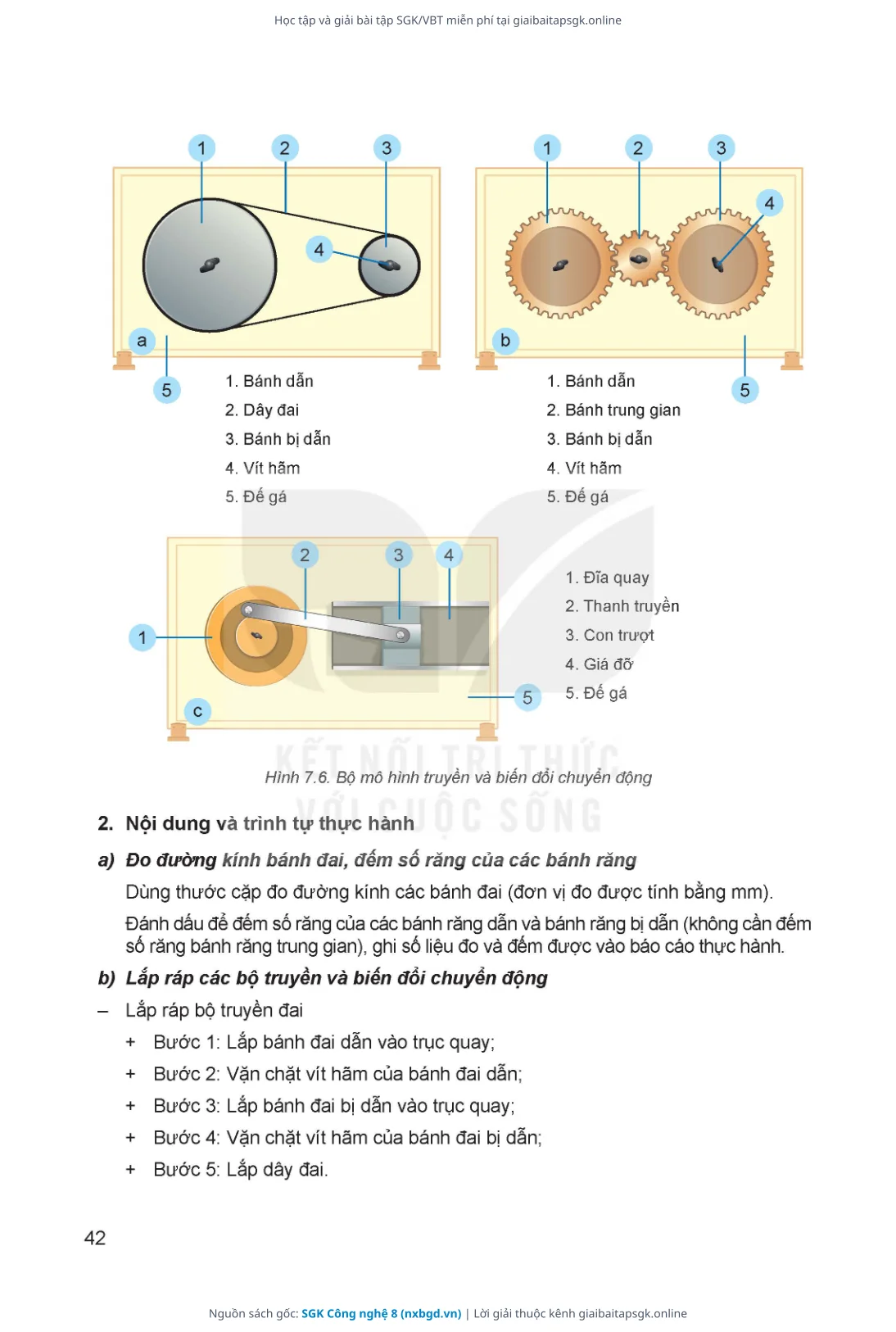 Trang 43 sách giáo khoa SGK Công nghệ 8 bản chuẩn