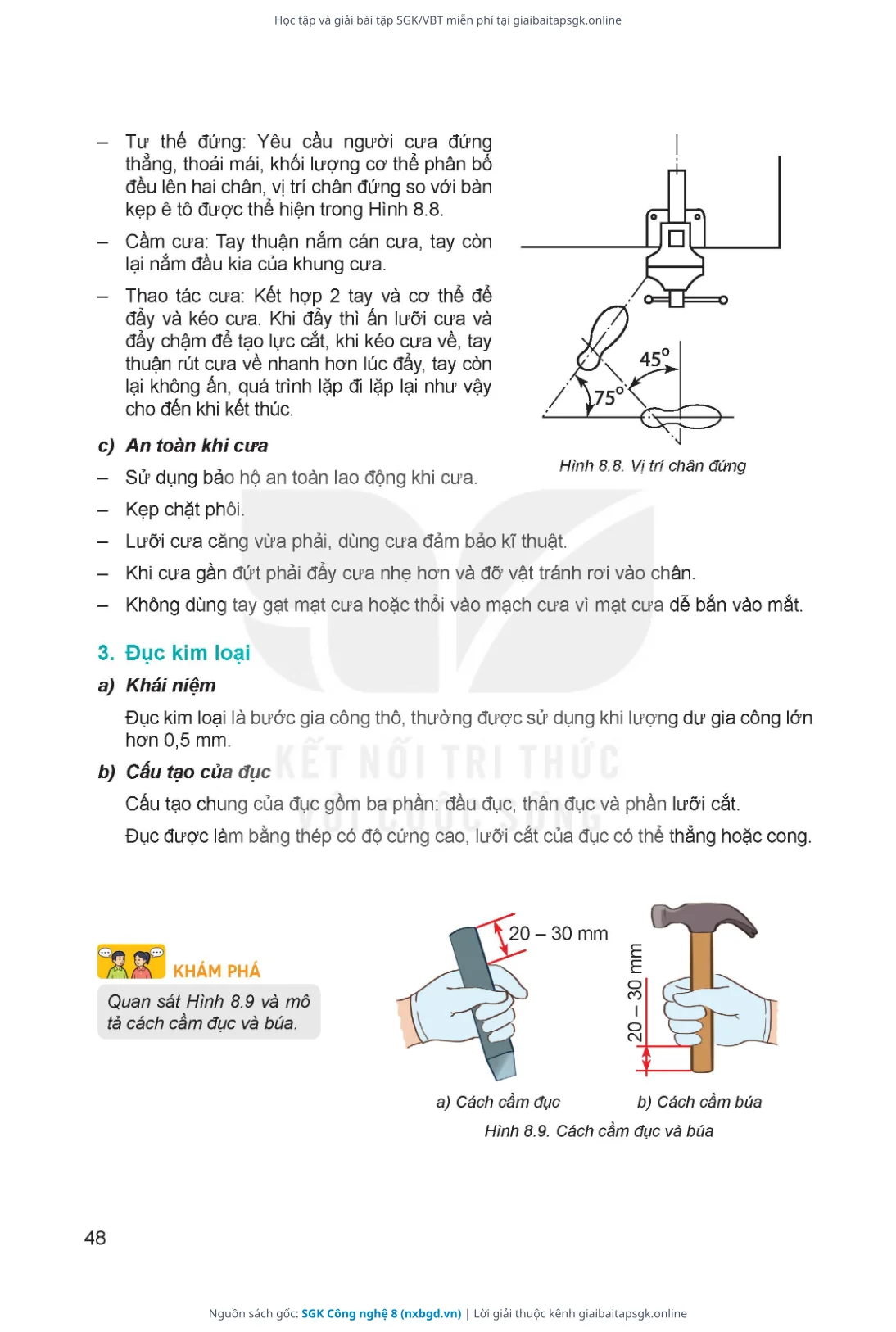 Trang 49 sách giáo khoa SGK Công nghệ 8 thu nhỏ