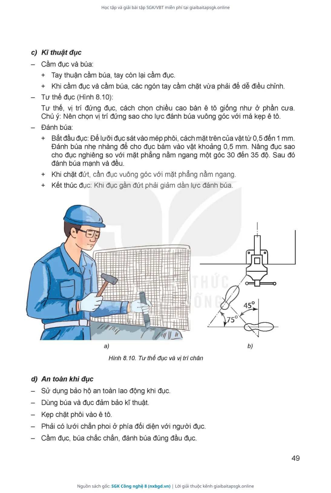 Trang 50 sách giáo khoa SGK Công nghệ 8 thu nhỏ