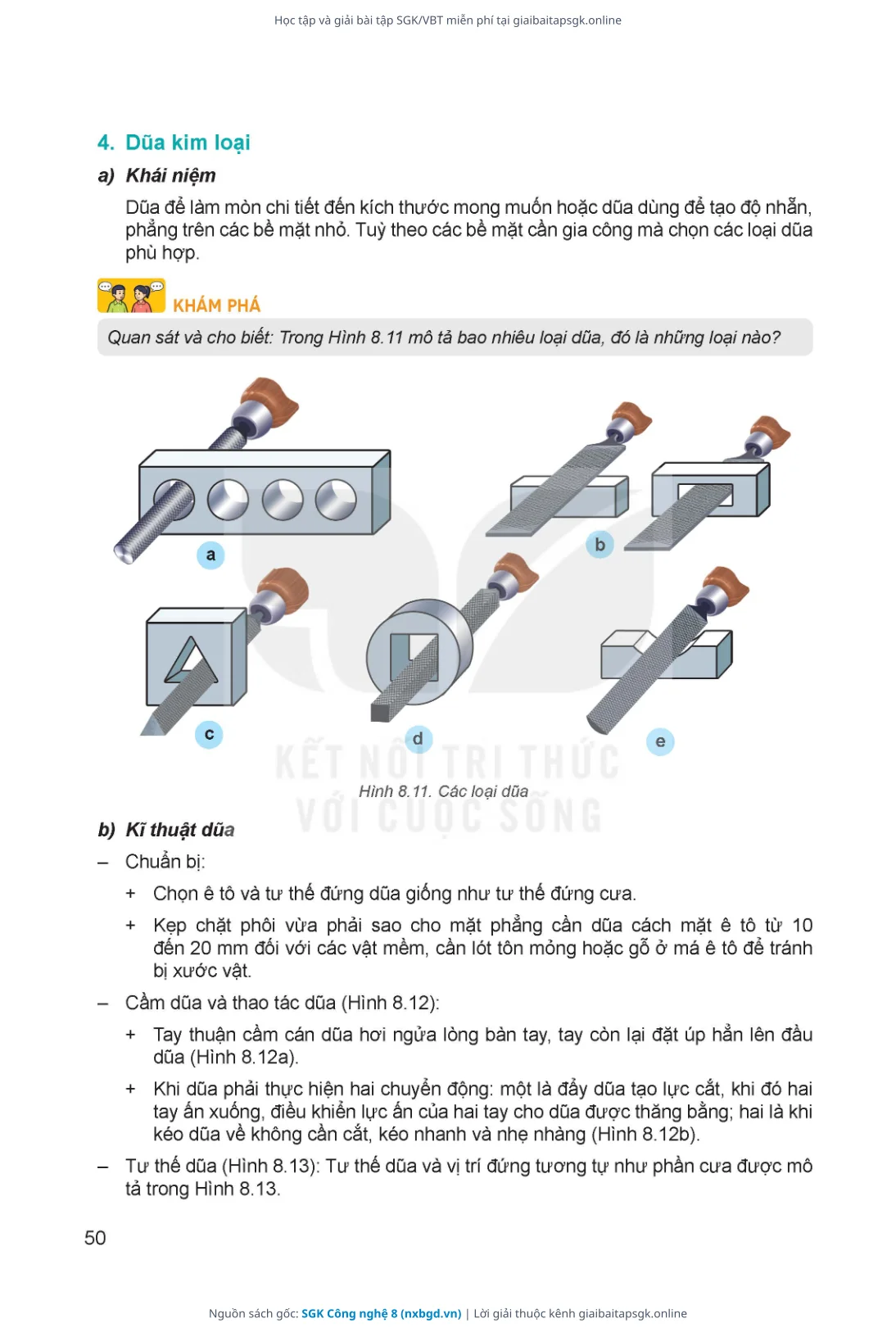 Trang 51 sách giáo khoa SGK Công nghệ 8 thu nhỏ
