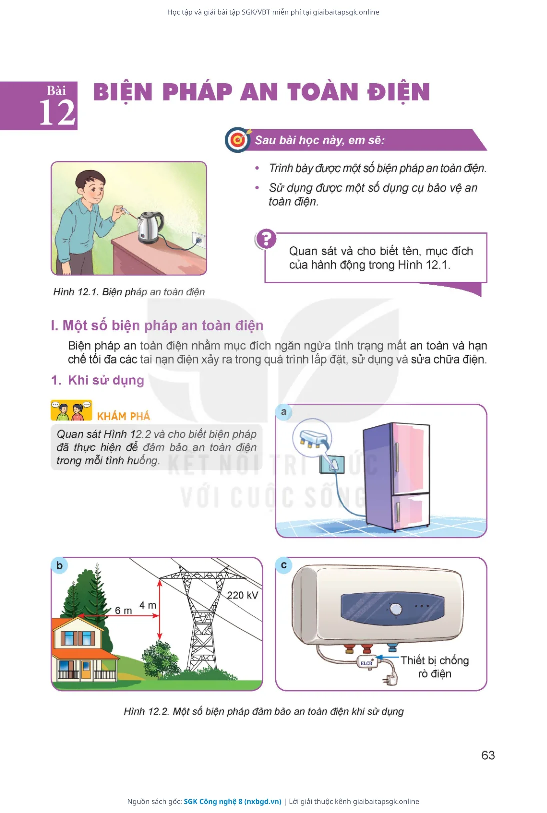 Trang 64 sách giáo khoa SGK Công nghệ 8 thu nhỏ