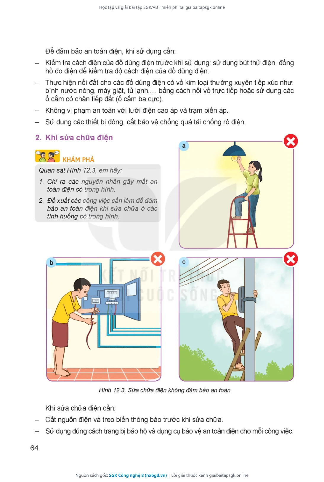 Trang 65 sách giáo khoa SGK Công nghệ 8 thu nhỏ