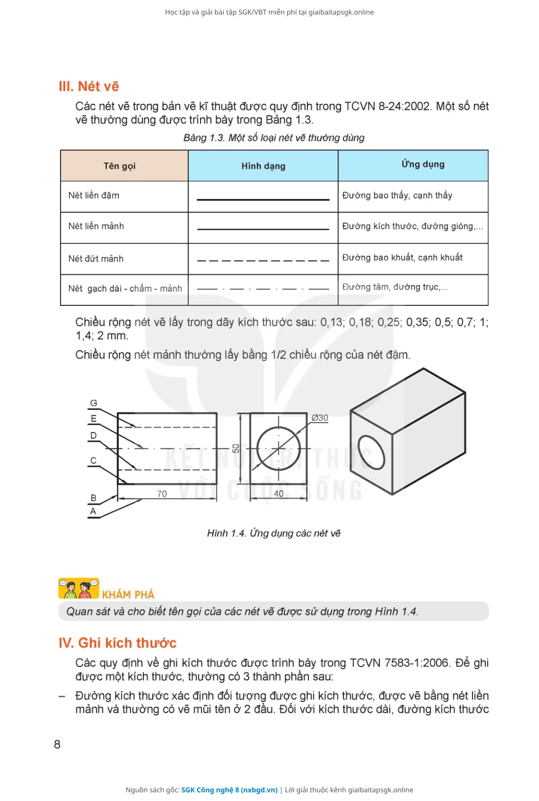 Trang 9 sách giáo khoa SGK Công nghệ 8 thu nhỏ