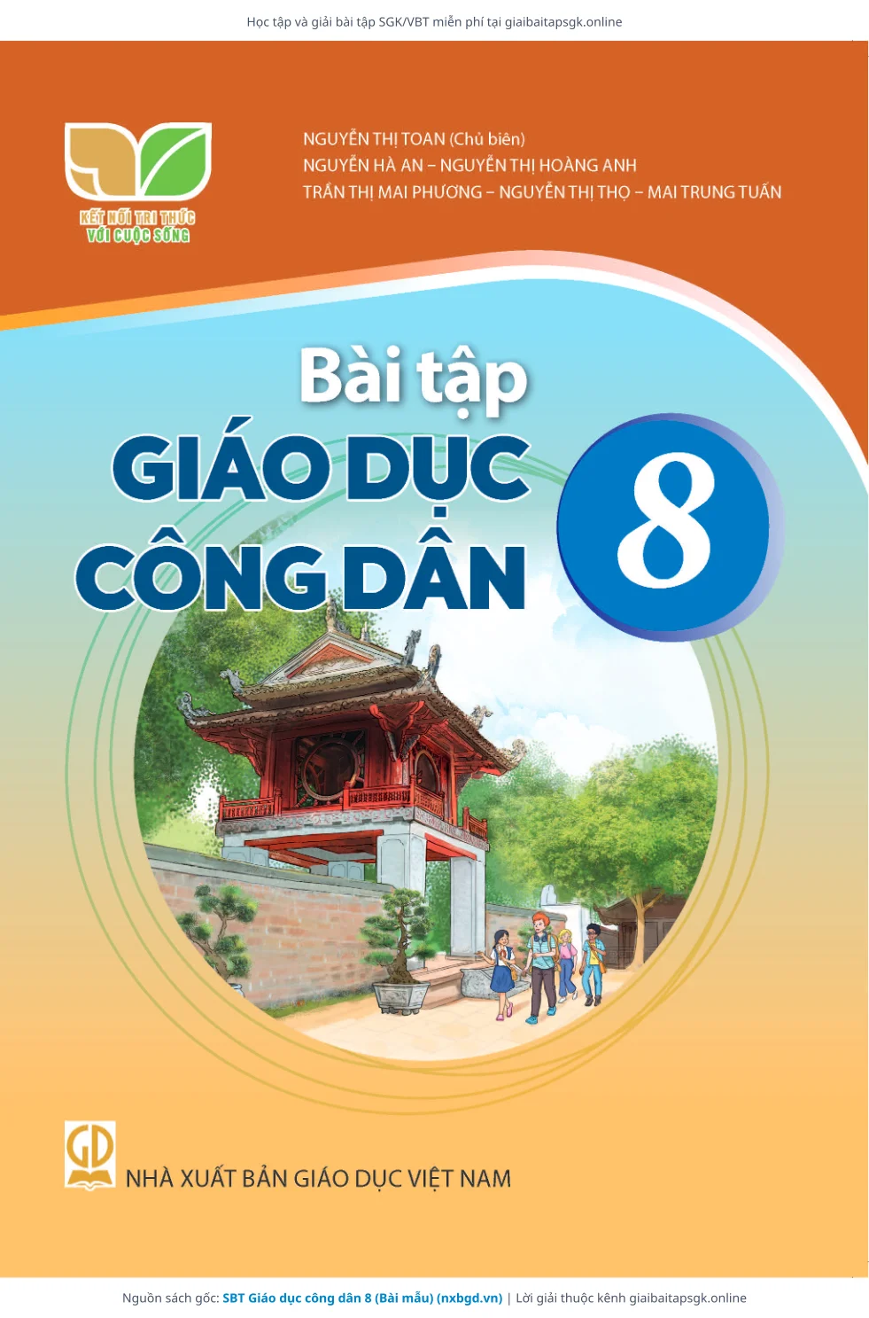 Trang 1 sách giáo khoa SBT Giáo dục công dân 8 (Bài mẫu) bản chuẩn