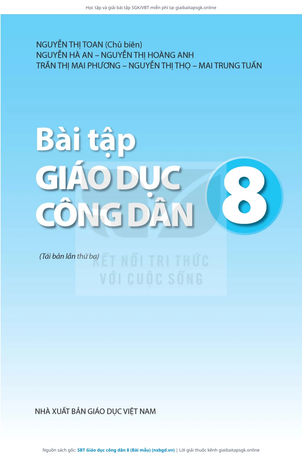 Trang 2 sách giáo khoa SBT Giáo dục công dân 8 (Bài mẫu) thu nhỏ