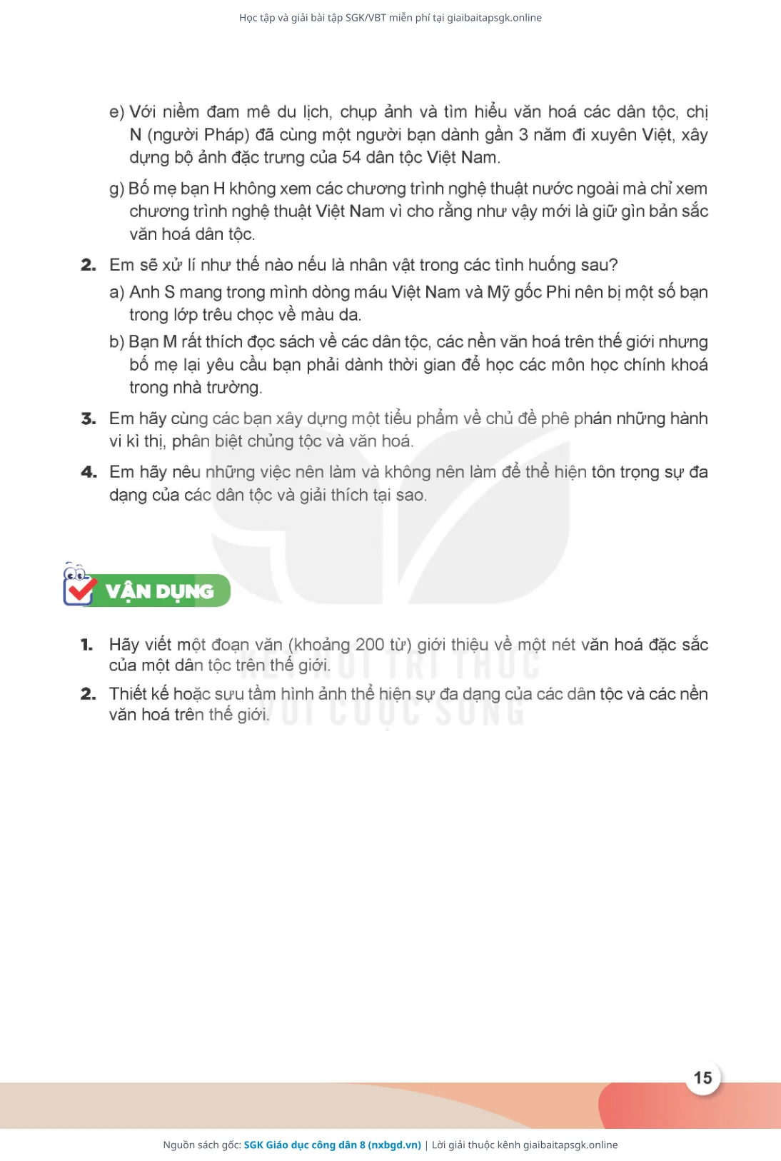 Trang 15 sách giáo khoa SGK Giáo dục công dân 8 bản chuẩn