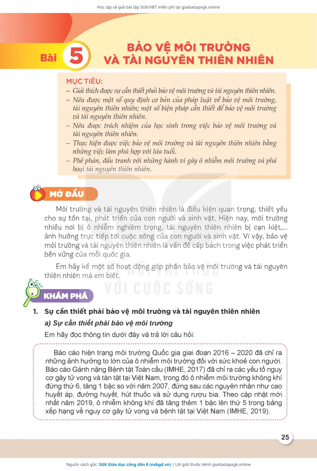 Trang 25 sách giáo khoa SGK Giáo dục công dân 8 bản chuẩn