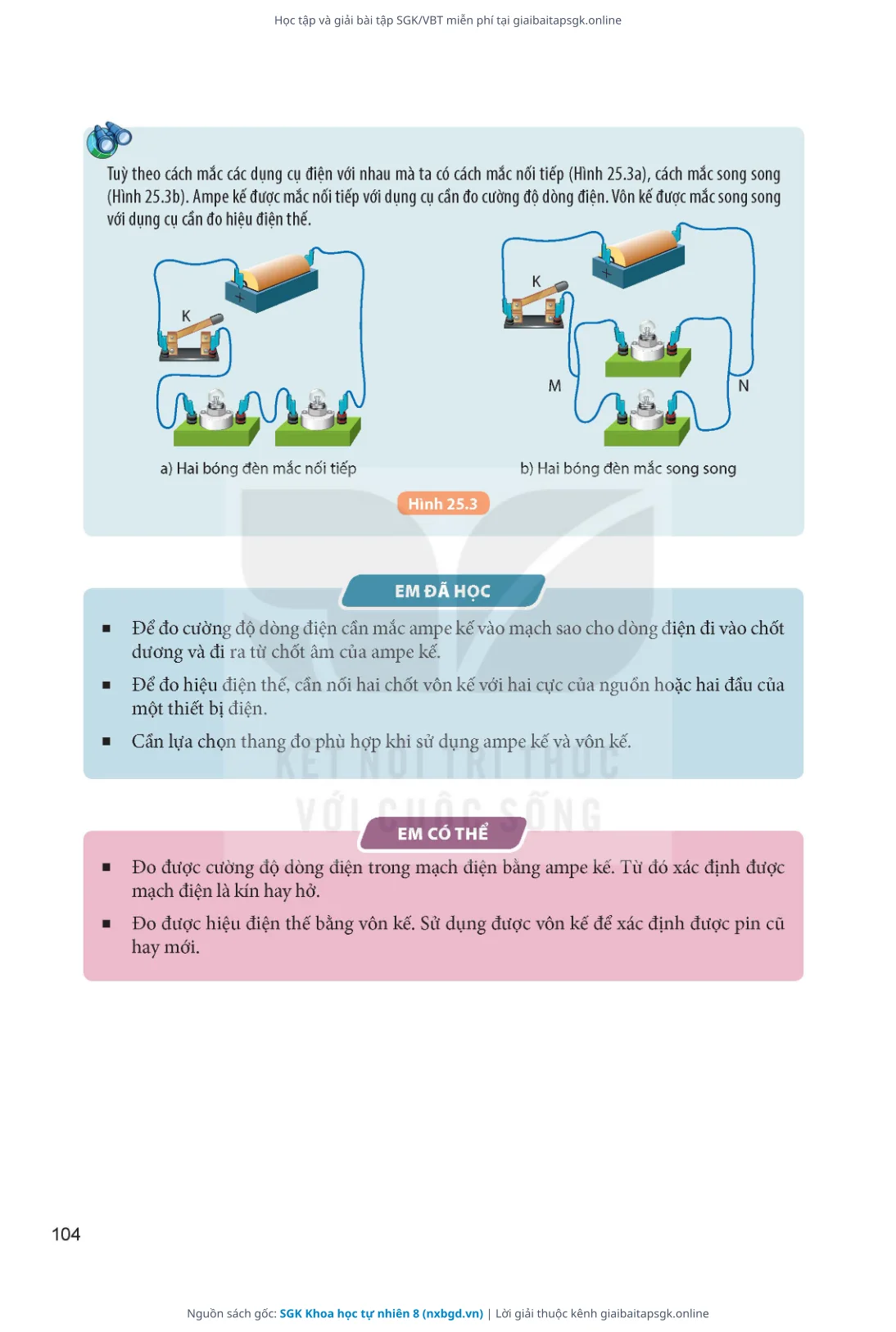 Trang 105 sách giáo khoa SGK Khoa học tự nhiên 8 thu nhỏ