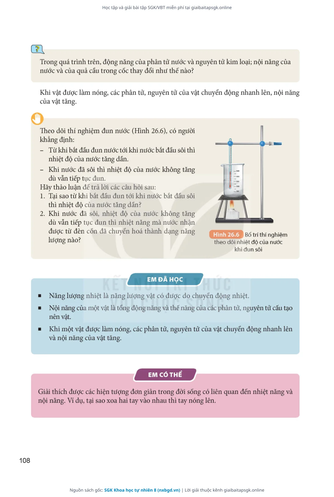 Trang 109 sách giáo khoa SGK Khoa học tự nhiên 8 thu nhỏ