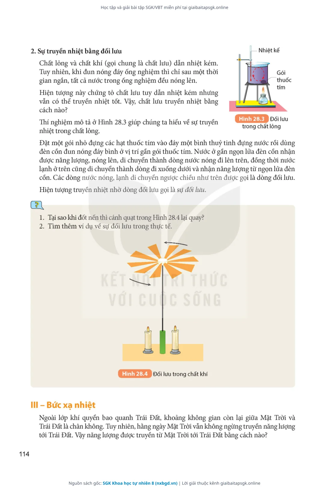 Trang 115 sách giáo khoa SGK Khoa học tự nhiên 8 thu nhỏ