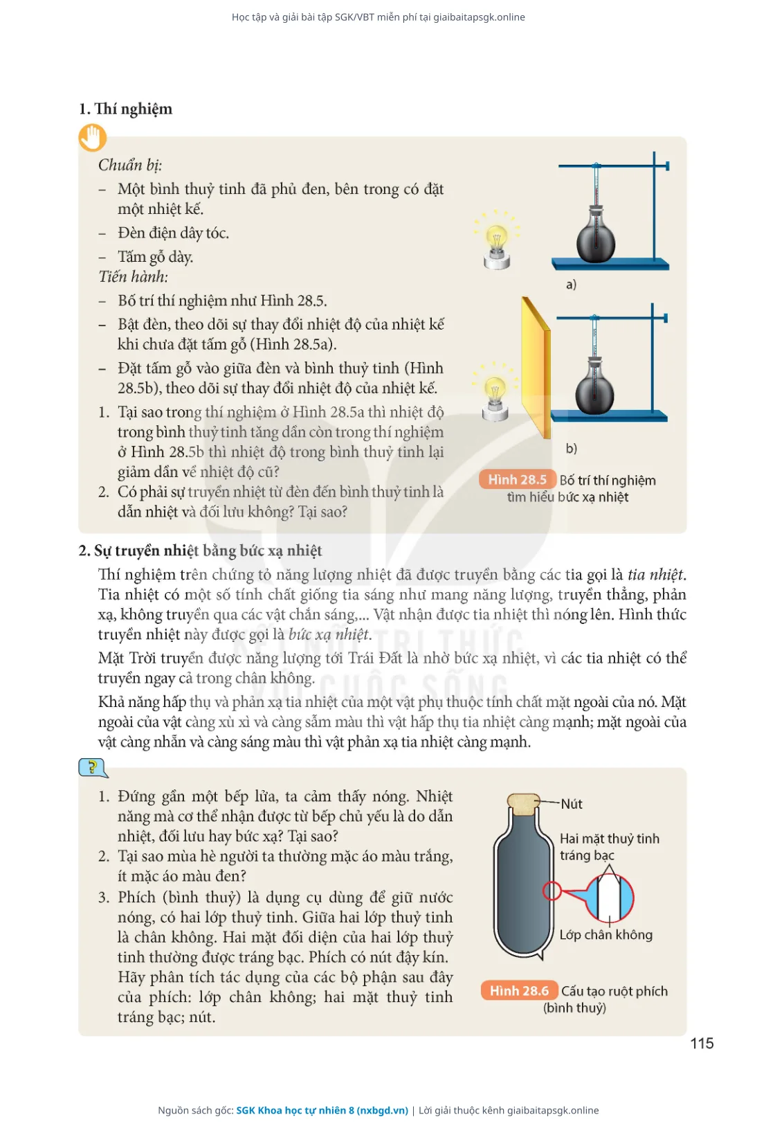 Trang 116 sách giáo khoa SGK Khoa học tự nhiên 8 thu nhỏ