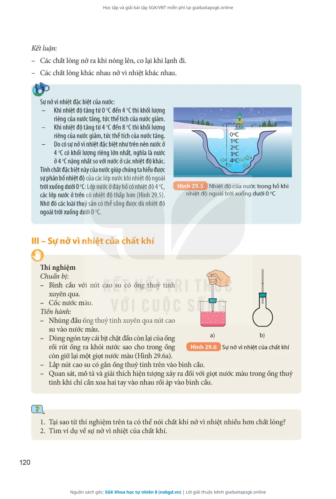 Trang 121 sách giáo khoa SGK Khoa học tự nhiên 8 thu nhỏ